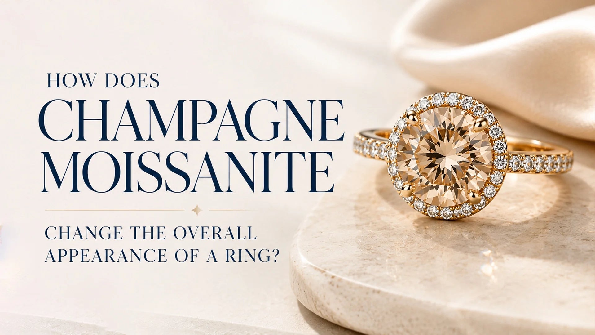 How Does Champagne Moissanite Change the Overall Appearance of a Ring?