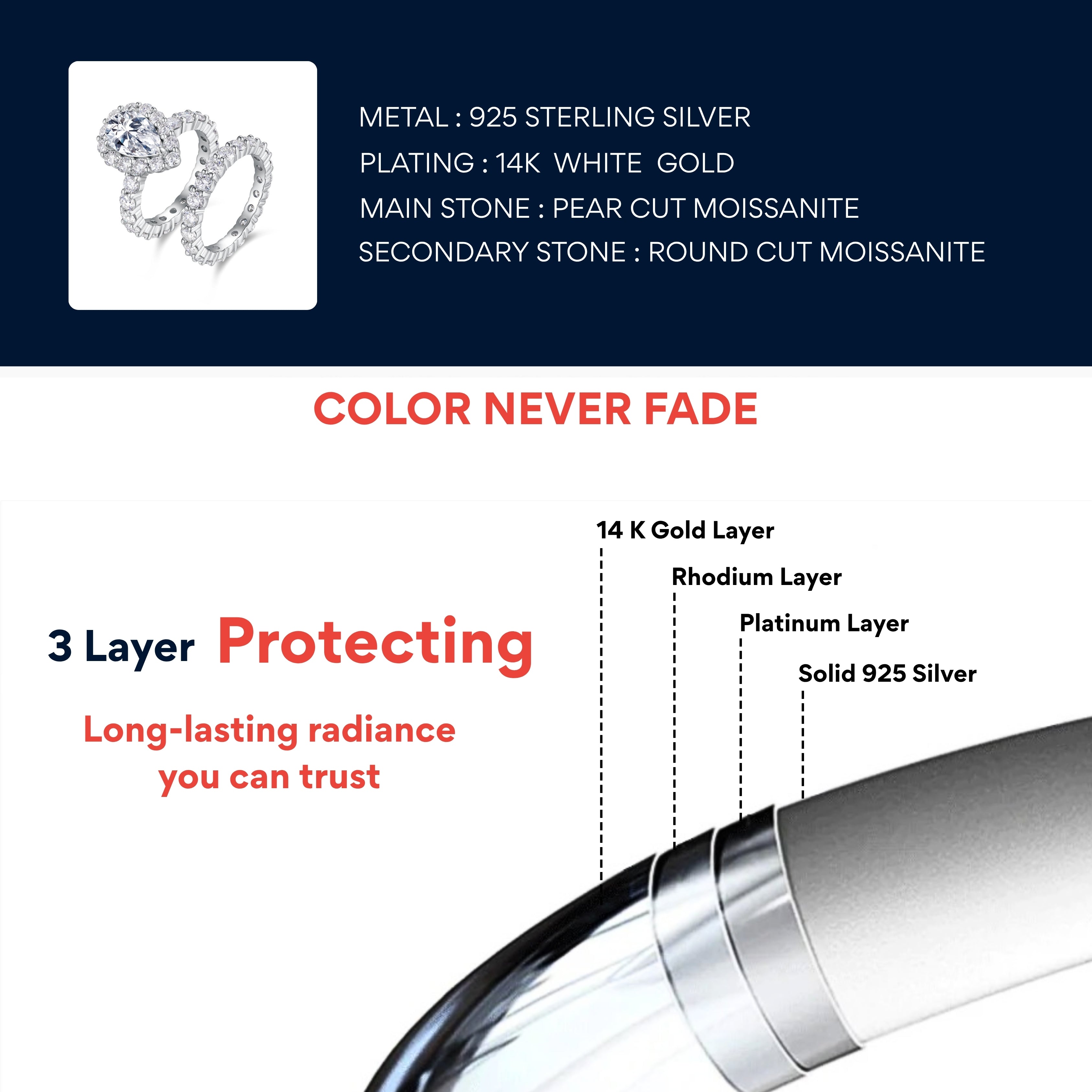 wedding ring set, ring set, bridal set, rings, promise rings, moissanite rings, lab grown diamond rings, gold wedding rings, gold rings, gold rings for women, 14k gold rings, white gold rings, silver rings, silver rings for women, valentines gift for her, birthday gift for her