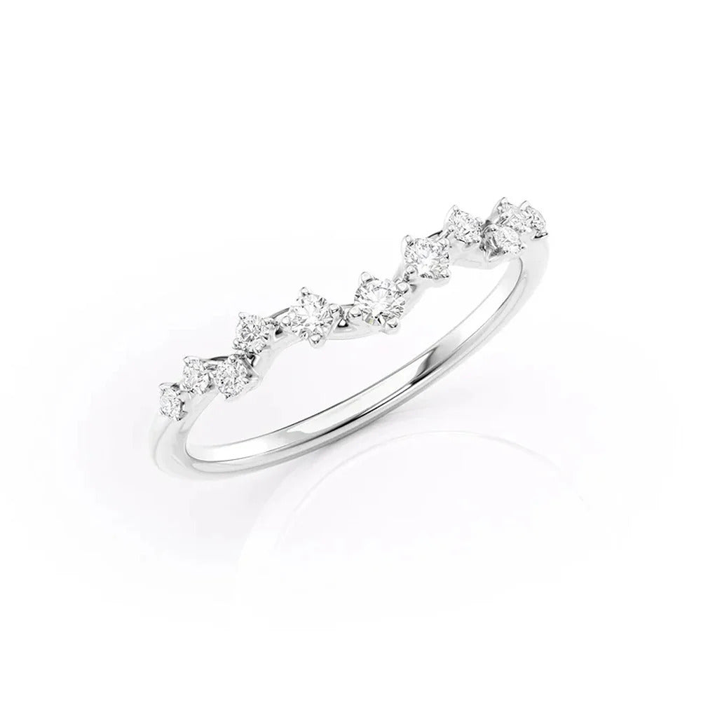 chevron ring, v shaped band, v shaped ring for her, chevron band, round cut diamond ring, round cut engagement ring, gold rings, eternity ring, engagement rings, engagement rings for women, moissanite engagement rings, gold rings for women, 14k gold rings, white gold rings, lab grown diamond rings, diamond rings for women, diamond rings, valentines gift for her, birthday gift for her, moissanite rings, 925 silver rings
