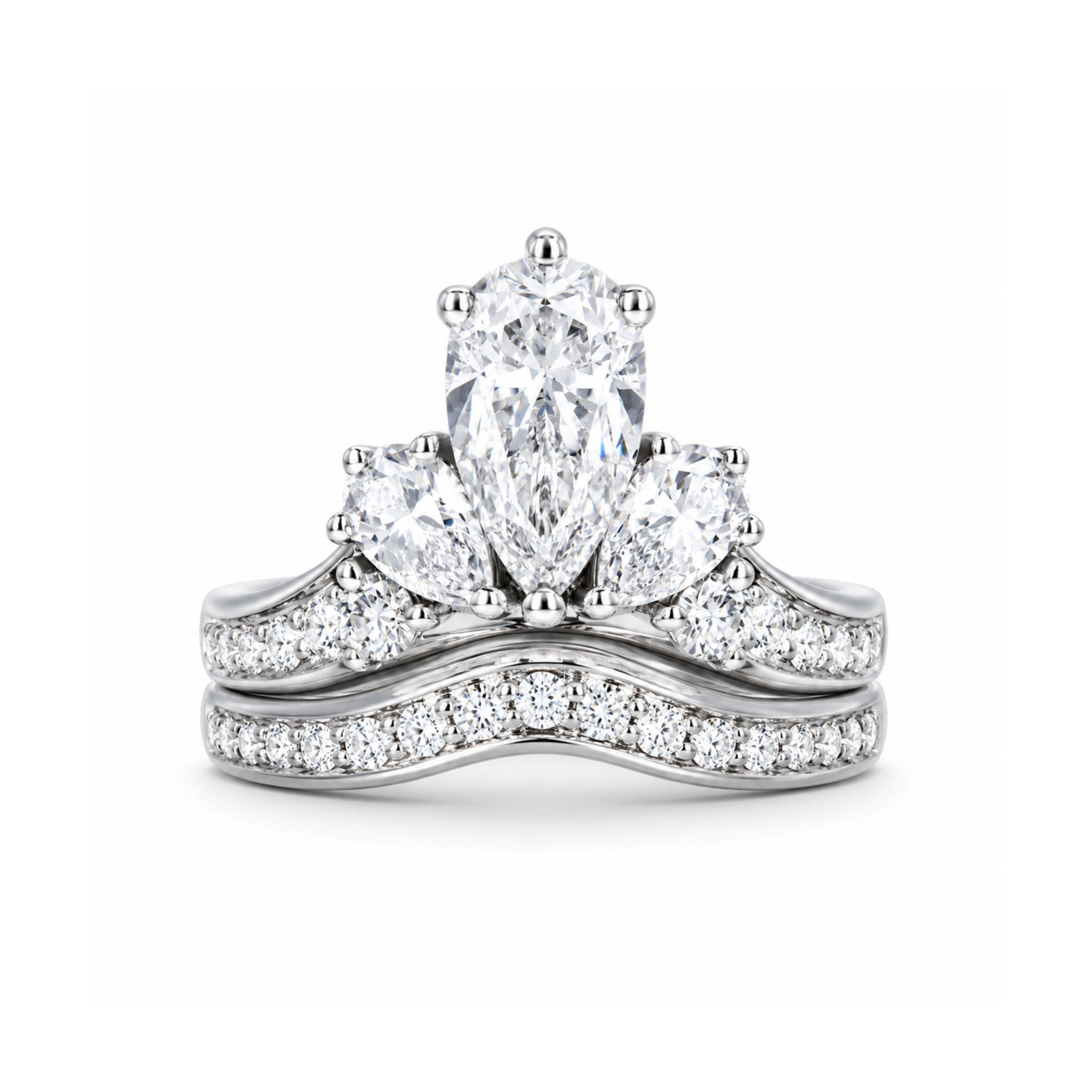 cluster ring, bridal ring set, round cut diamond ring, wedding ring set, engagement and wedding ring set, solitaire rings, gold rings, round cut engagement ring, gold rings for women, 14k gold rings, white gold rings, lab grown diamond rings, diamond rings for women, diamond rings, valentines gift for her, birthday gift for her, moissanite rings, 925 silver rings