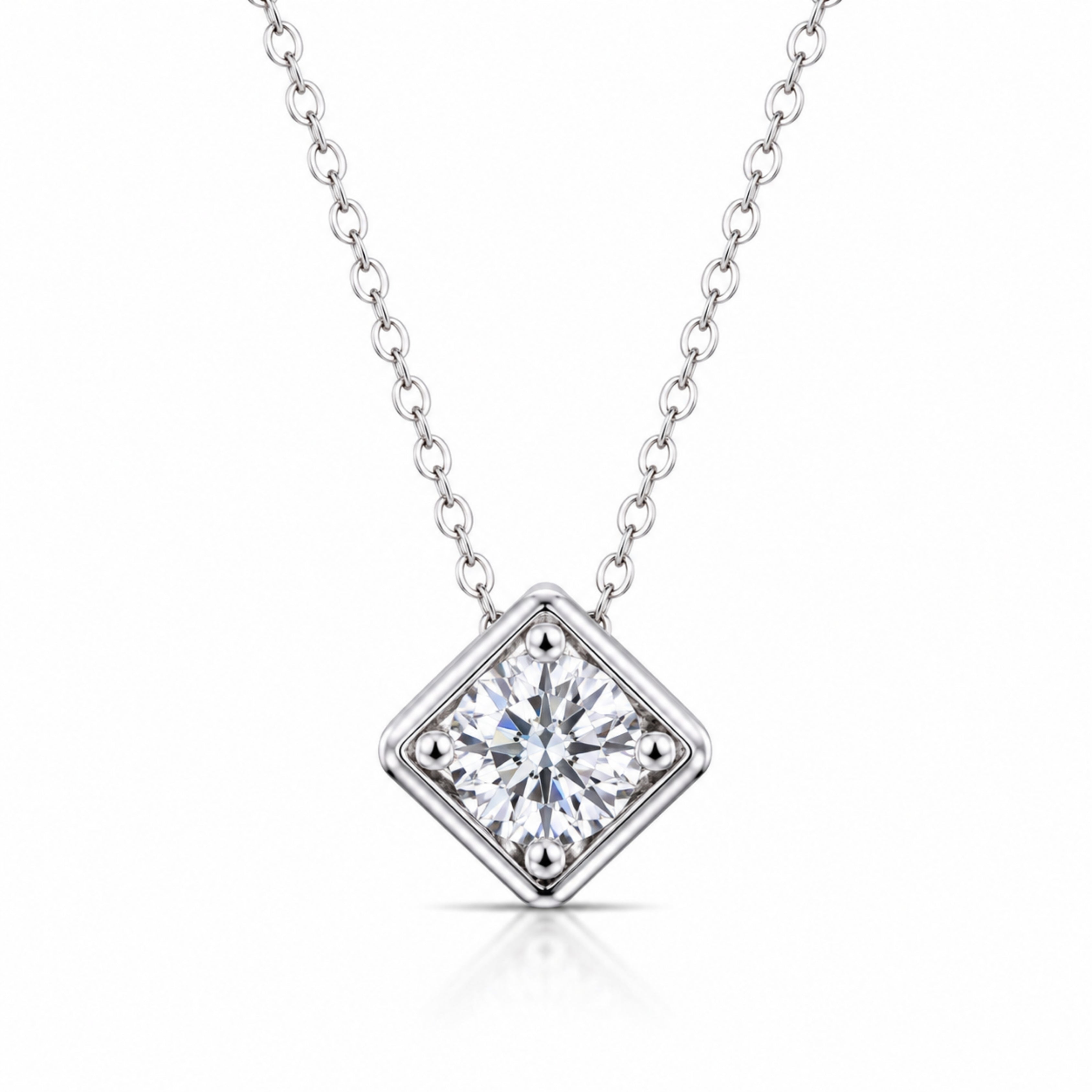 moissanite pendant, pendant necklace, gold pendant necklace, silver pendant necklace, diamond pendant, custom moissanite pendant, gold necklace, gold necklace women, white gold necklace, 14k gold necklace, valentines gift for her, birthday gift for her
