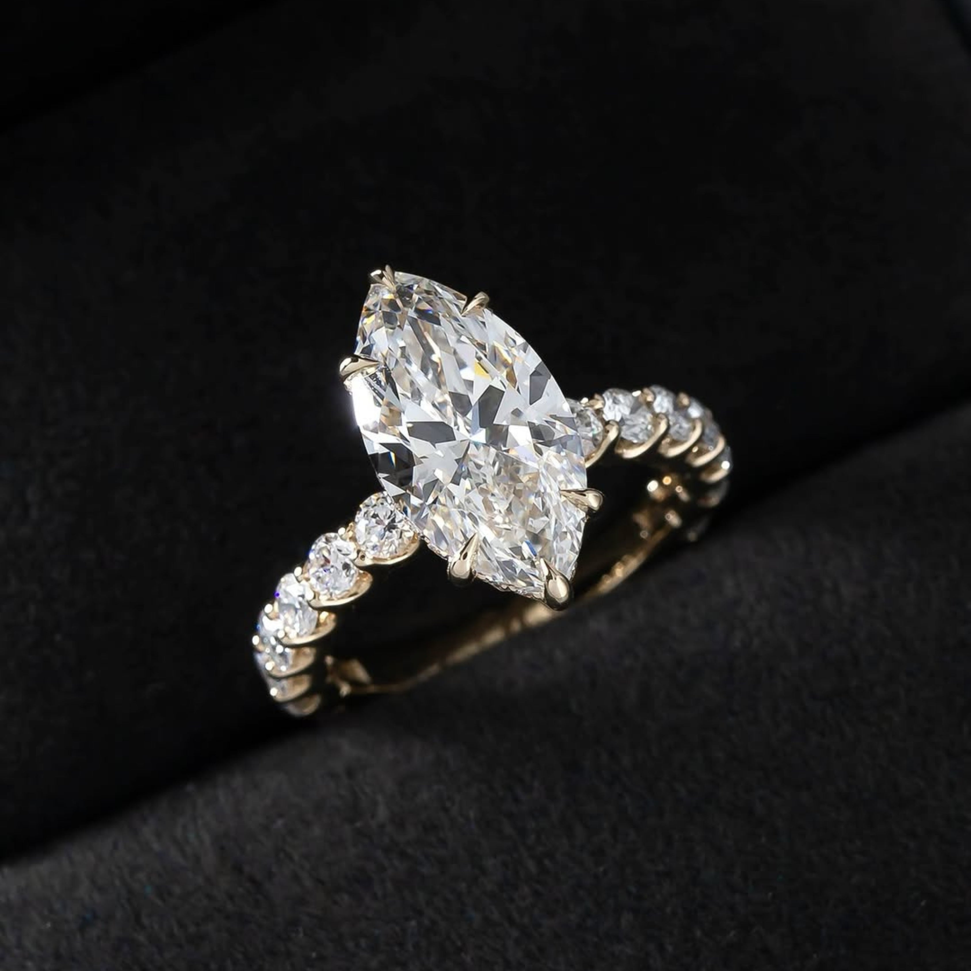 solitaire rings, halo rings, gold rings, marquise cut engagement ring, gold rings for women, 14k gold rings, white gold rings, lab grown diamond rings, diamond rings for women, diamond rings, valentines gift for her, birthday gift for her, moissanite rings