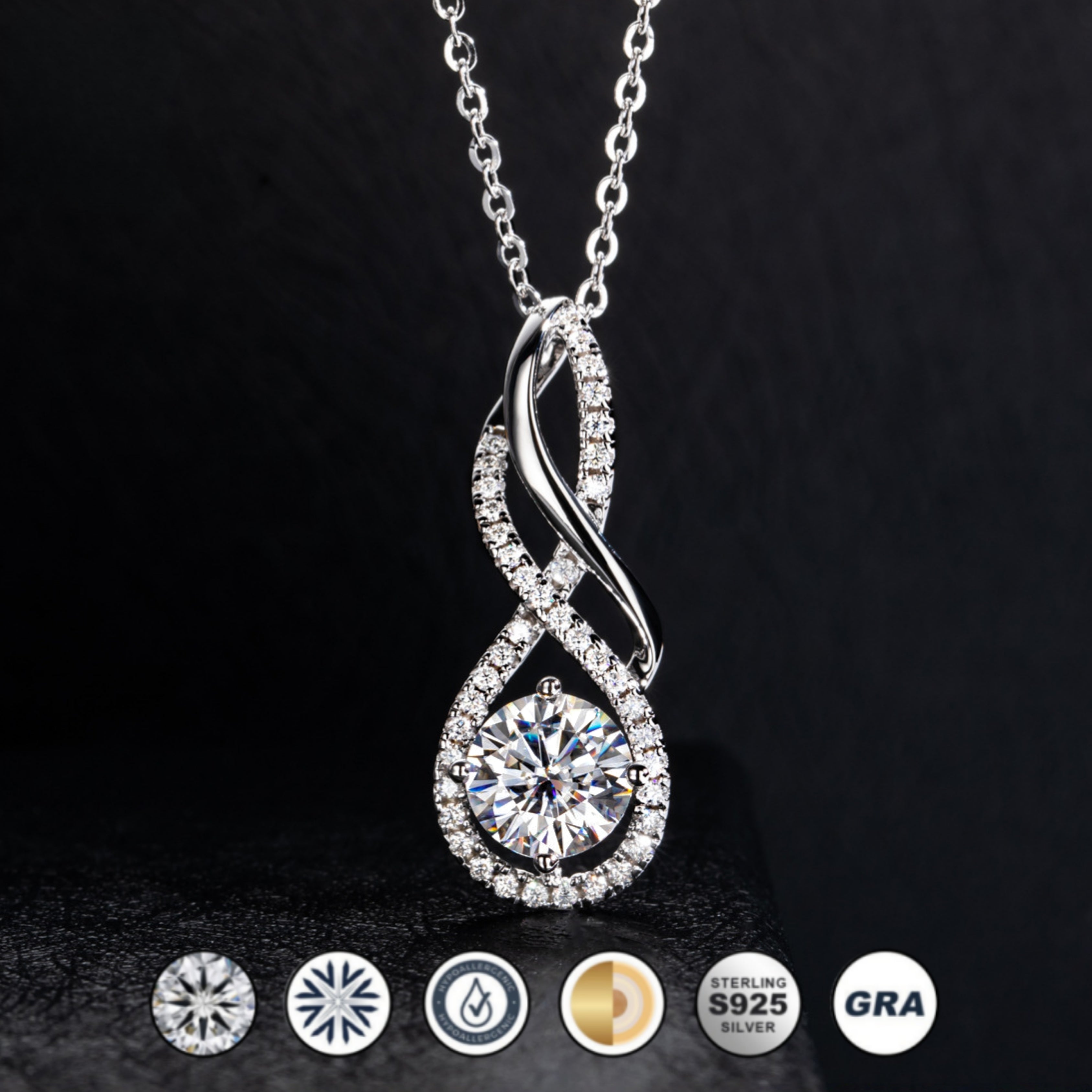 moissanite pendant, pendant necklace, gold pendant necklace, silver pendant necklace, diamond pendant, custom moissanite pendant, gold necklace, gold necklace women, white gold necklace, 14k gold necklace, valentines gift for her, birthday gift for her