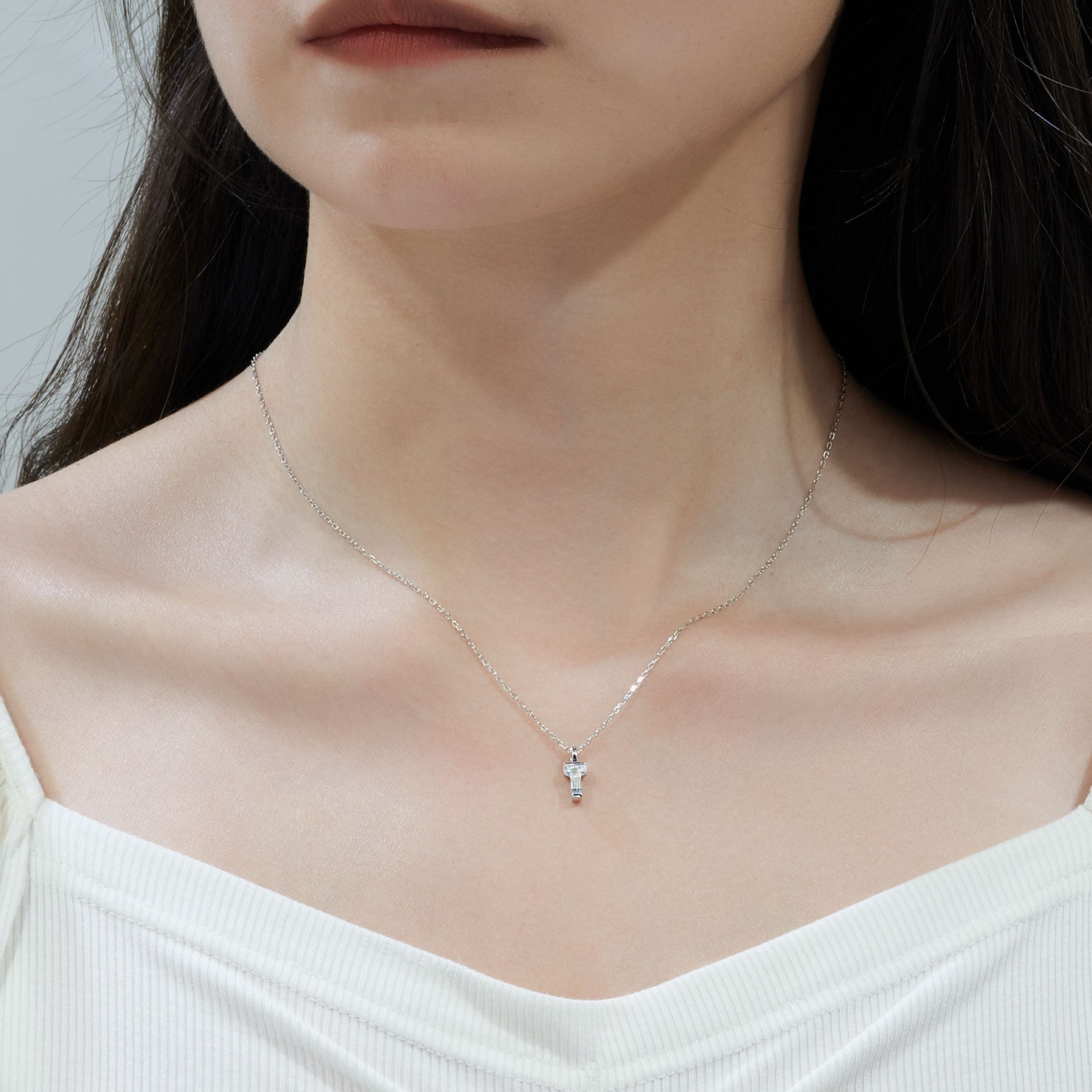 initial letter cut diamond, moissanite pendant, alphabetic pendant necklace, gold pendant necklace, silver pendant necklace, diamond pendant, custom moissanite pendant, gold necklace, gold necklace women, white gold necklace, 14k gold necklace, valentines gift for her, birthday gift for her, luxury statement necklace, moissanite pendant necklace, lab grown diamond pendant