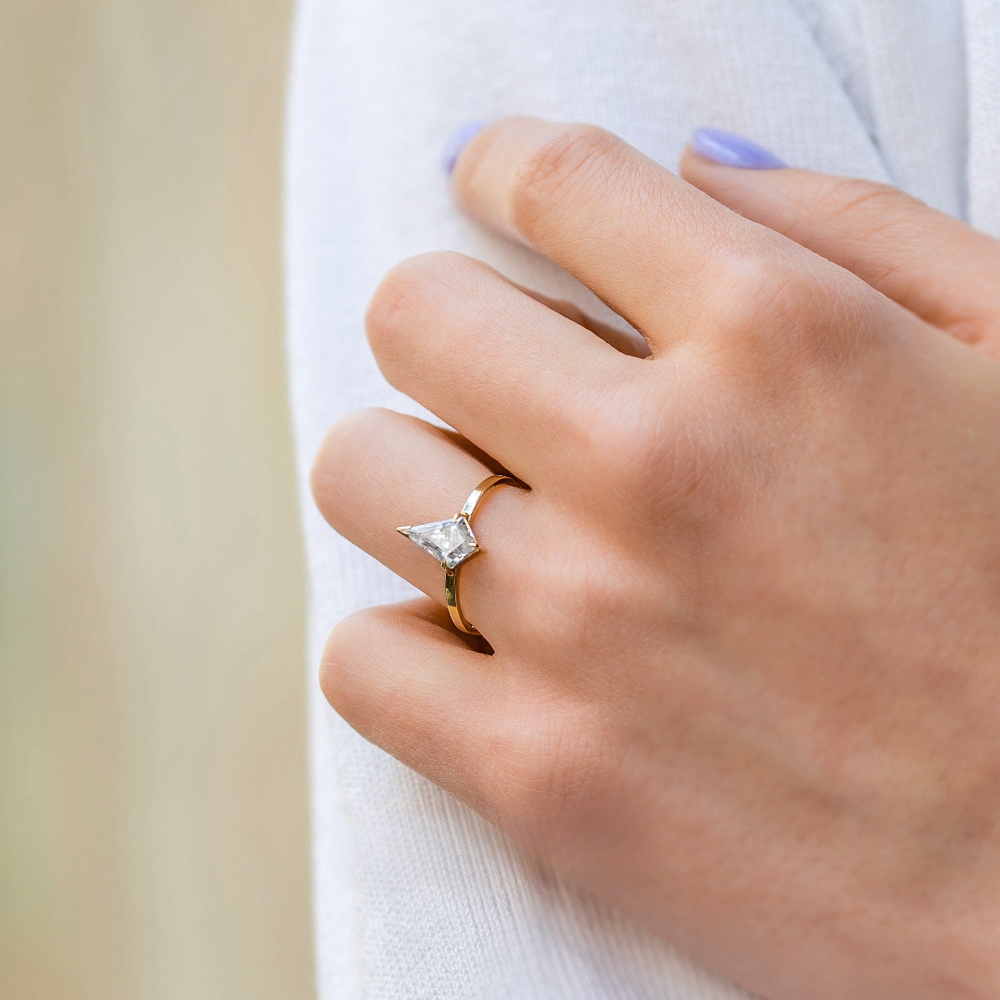 solitaire rings, gold rings, kite cut engagement ring, unique cut diamond rings, gold rings for women, 14k gold rings, white gold rings, lab grown diamond rings, diamond rings for women, diamond rings, valentines gift for her, birthday gift for her, moissanite rings 