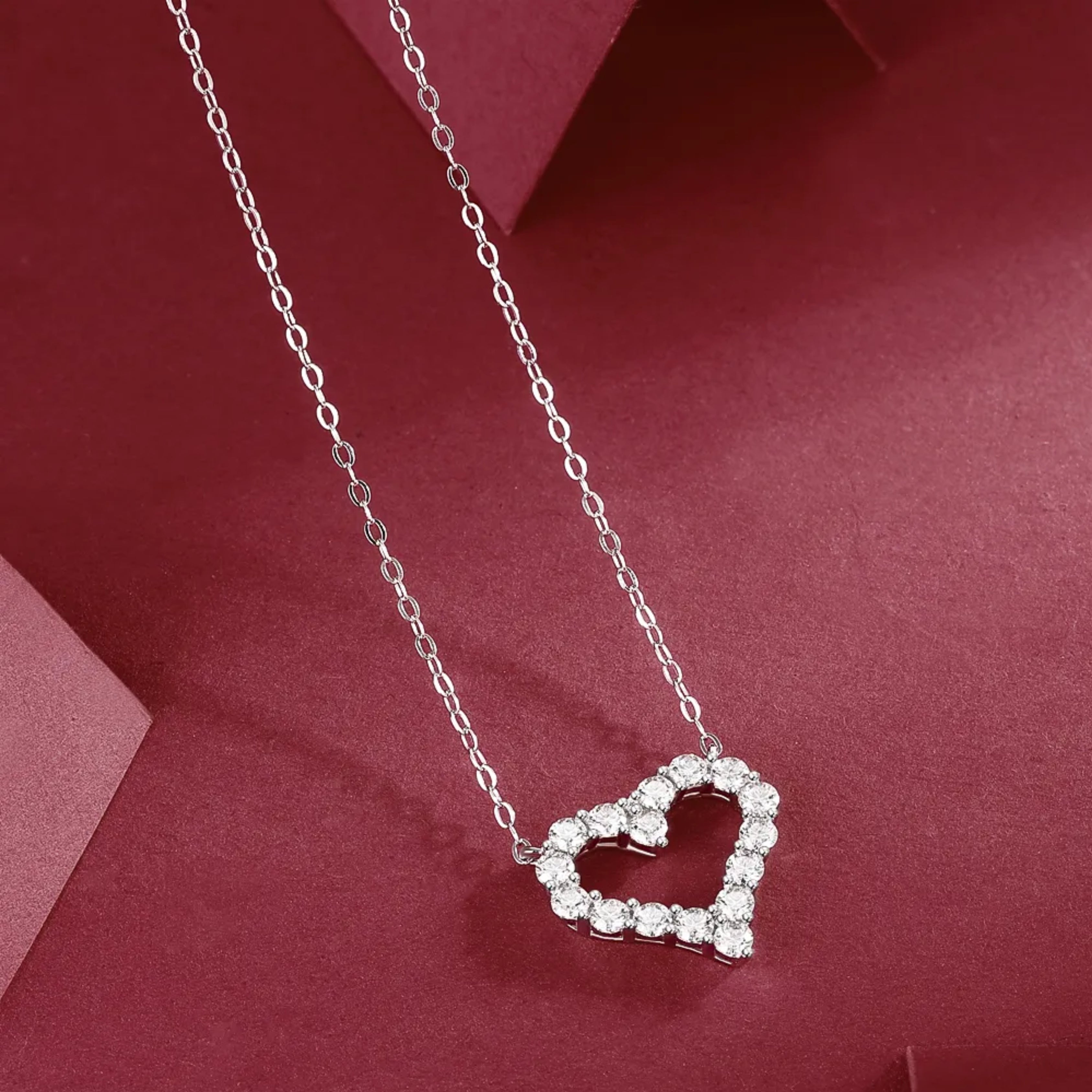 heart pendant necklace, diamond necklace, initial necklace, gold necklace, pendant necklace, gold pendant necklace, silver pendant necklace, diamond pendant, custom moissanite pendant, gold necklace, gold necklace women, white gold necklace, 14k gold necklace, valentines gift for her, birthday gift for her