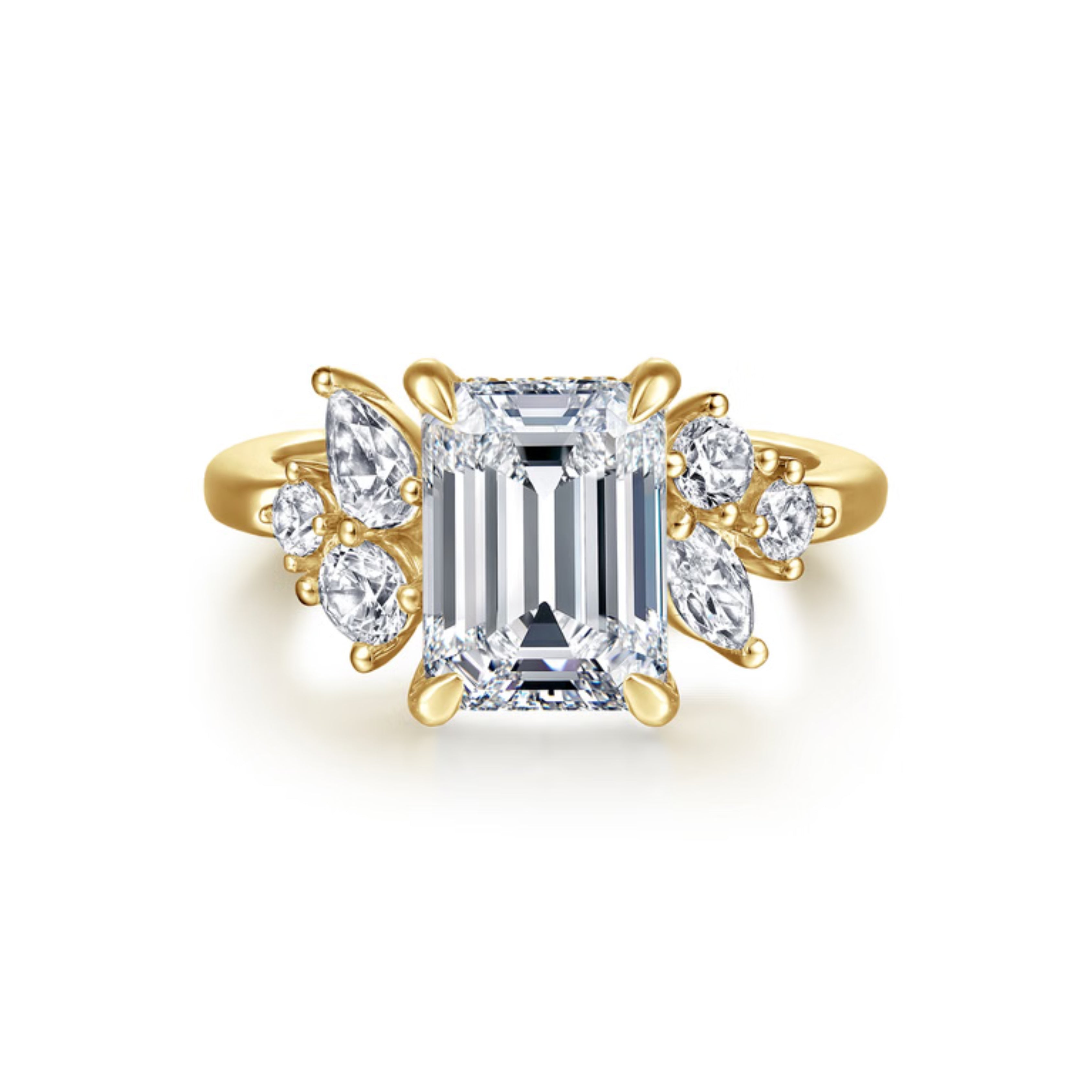 emerald cut diamond ring, solitaire rings, halo rings, gold rings, emerald cut engagement ring, gold rings for women, 14k gold rings, white gold rings, lab grown diamond rings, diamond rings for women, diamond rings, valentines gift for her, birthday gift for her, moissanite rings, 925 silver rings
