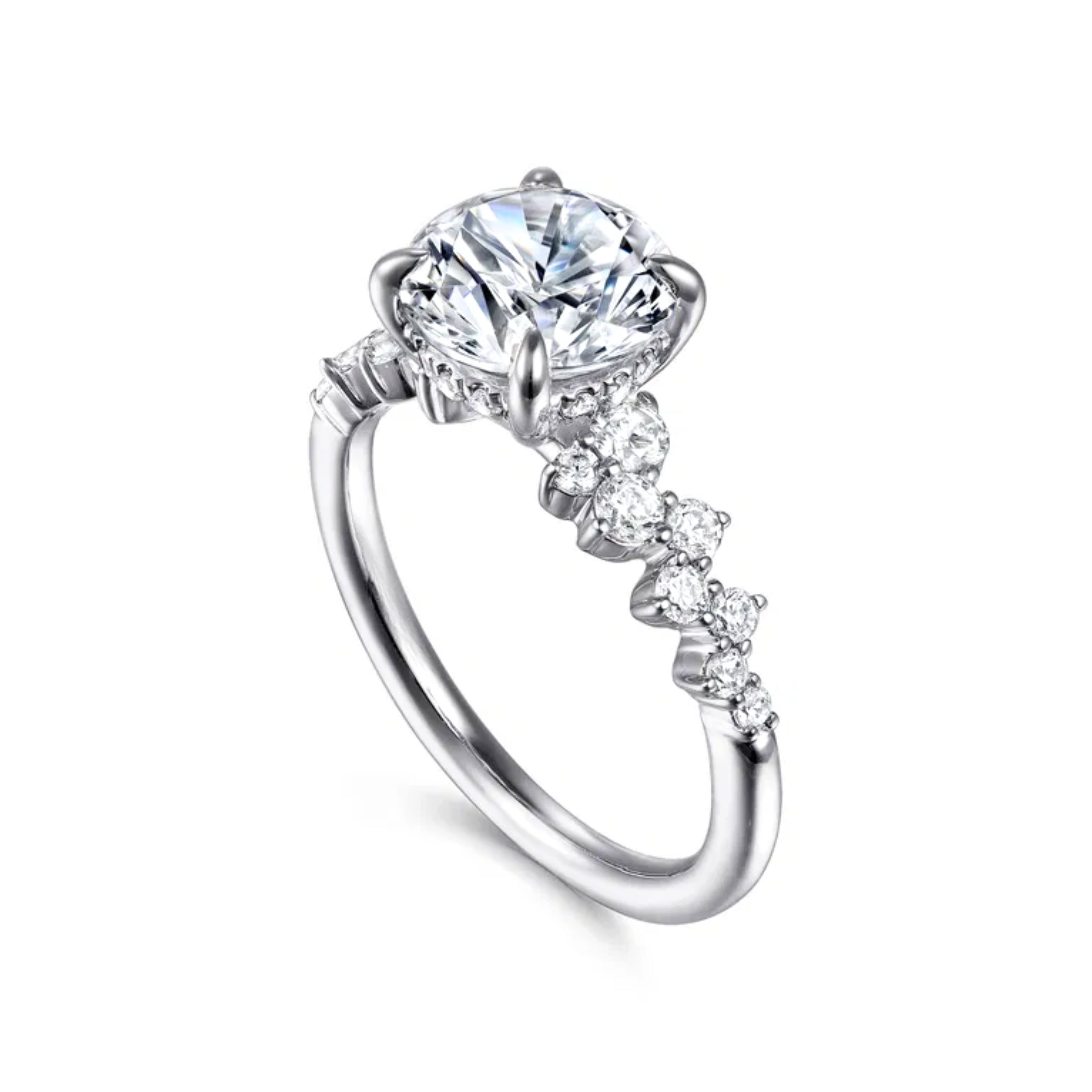 round cut diamond ring, solitaire rings, halo rings, gold rings, round cut engagement ring, gold rings for women, 14k gold rings, white gold rings, lab grown diamond rings, diamond rings for women, diamond rings, valentines gift for her, birthday gift for her, moissanite rings, 925 silver rings