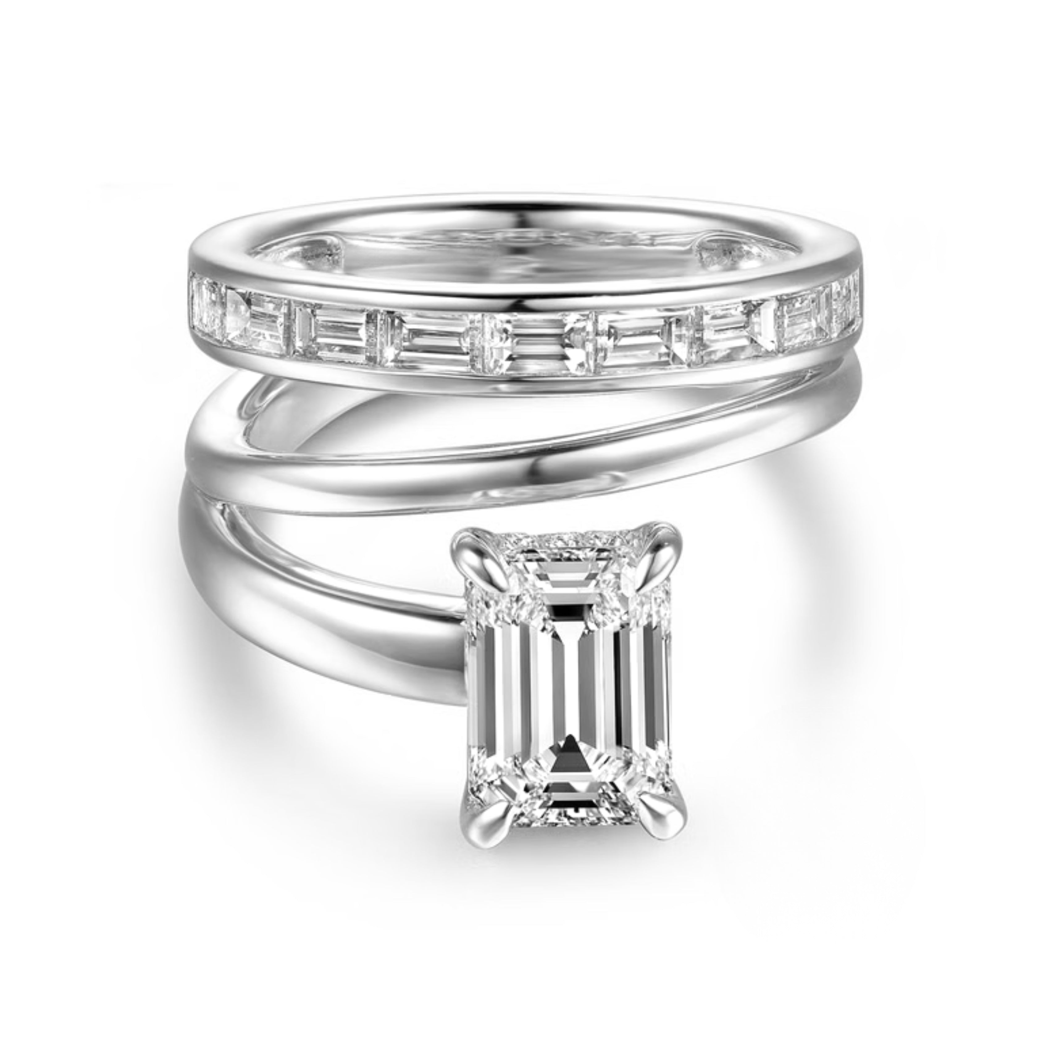 emerald cut diamond ring, solitaire rings, halo rings, gold rings, emerald cut engagement ring, gold rings for women, 14k gold rings, white gold rings, lab grown diamond rings, diamond rings for women, diamond rings, valentines gift for her, birthday gift for her, moissanite rings, 925 silver rings