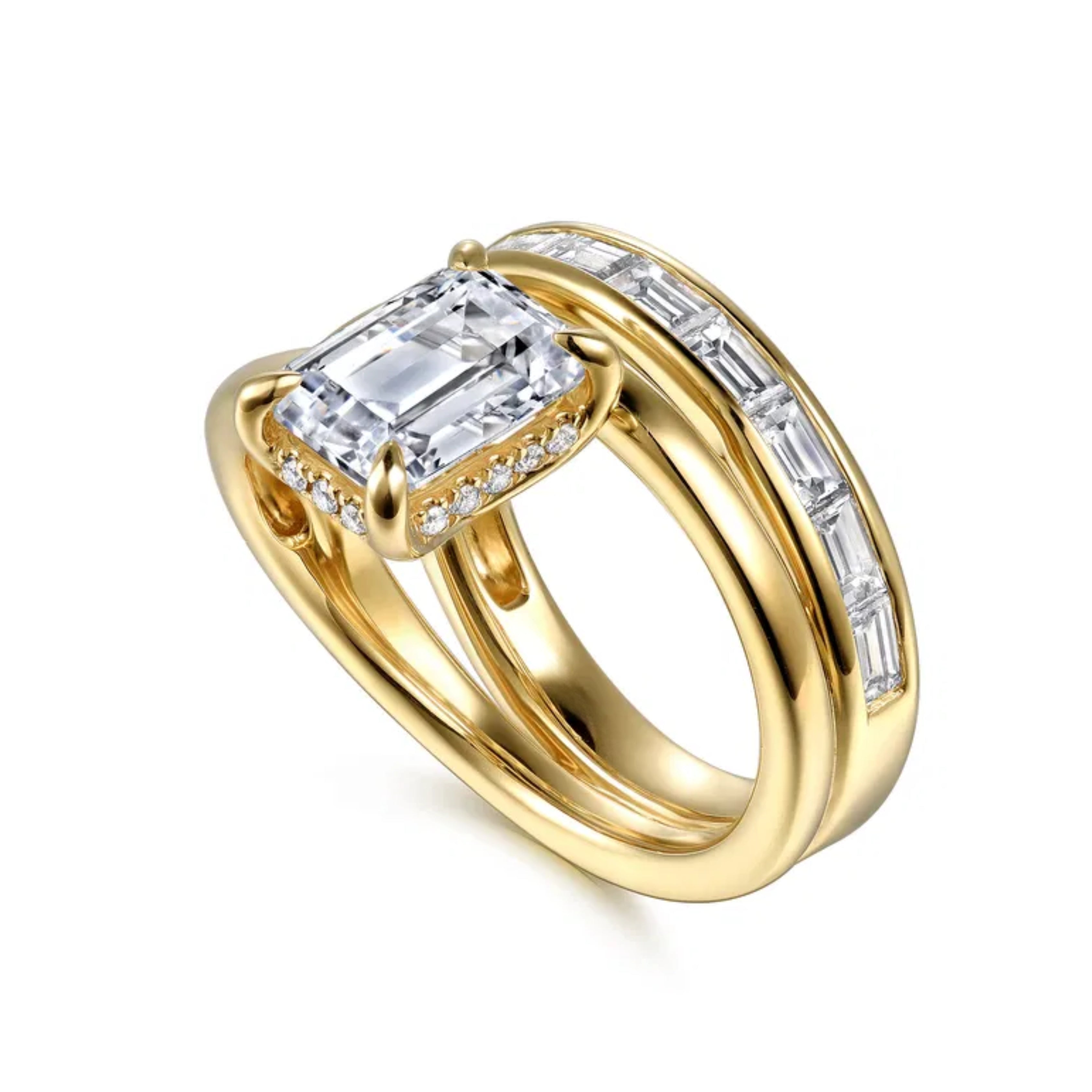 emerald cut diamond ring, solitaire rings, halo rings, gold rings, emerald cut engagement ring, gold rings for women, 14k gold rings, white gold rings, lab grown diamond rings, diamond rings for women, diamond rings, valentines gift for her, birthday gift for her, moissanite rings, 925 silver rings