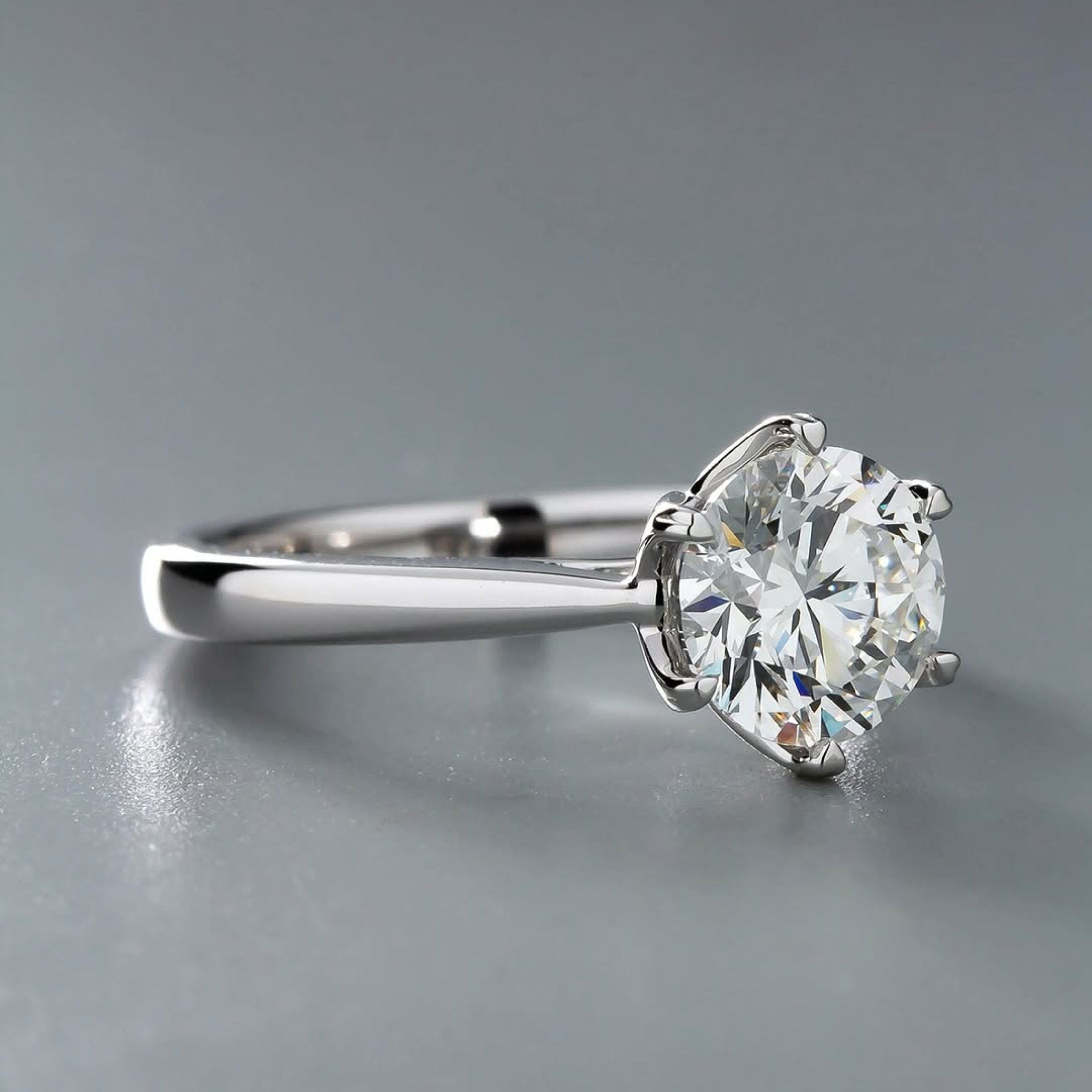 round cut engagement ring, solitaire rings, halo rings, gold rings, engagement rings, engagement rings for women, moissanite engagement rings, gold rings for women, 14k gold rings, white gold rings, lab grown diamond rings, diamond rings for women, diamond rings, valentines gift for her, birthday gift for her, moissanite rings, 925 silver rings