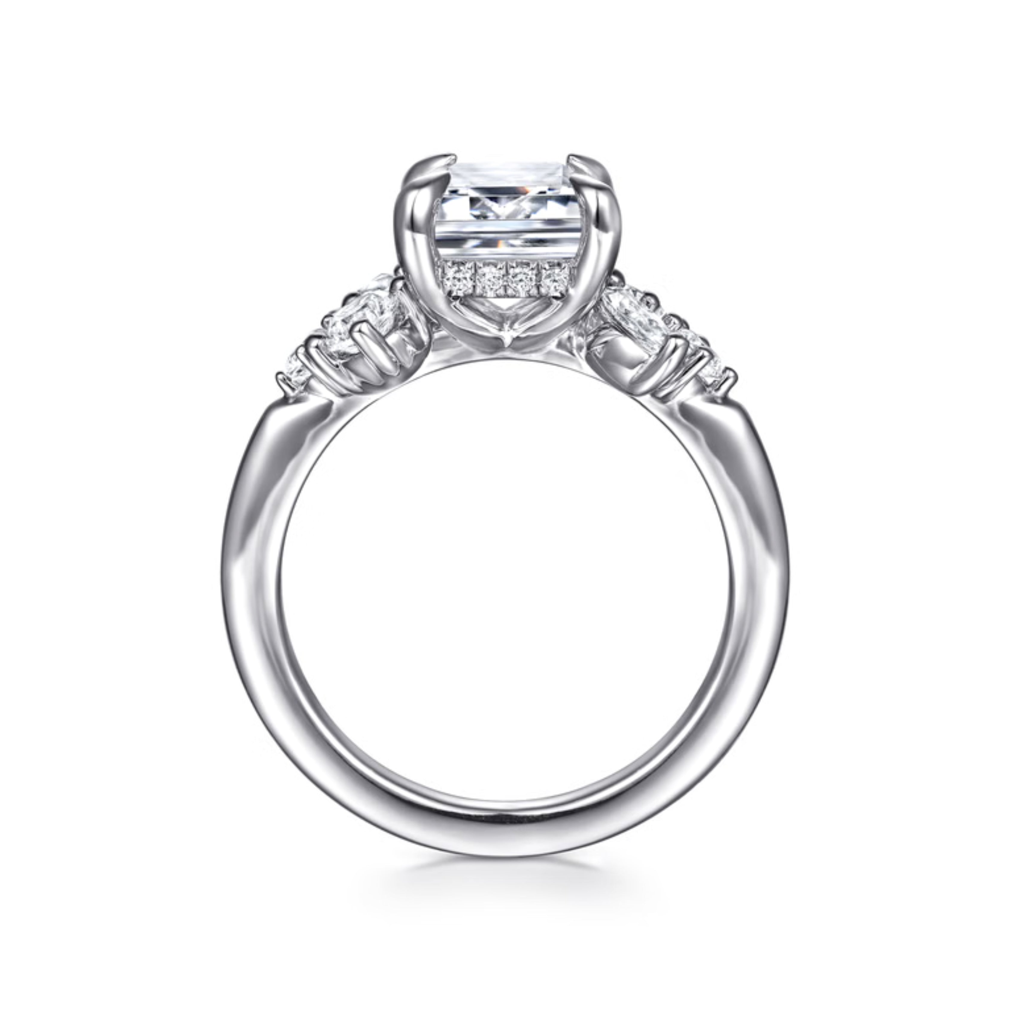emerald cut diamond ring, solitaire rings, halo rings, gold rings, emerald cut engagement ring, gold rings for women, 14k gold rings, white gold rings, lab grown diamond rings, diamond rings for women, diamond rings, valentines gift for her, birthday gift for her, moissanite rings, 925 silver rings