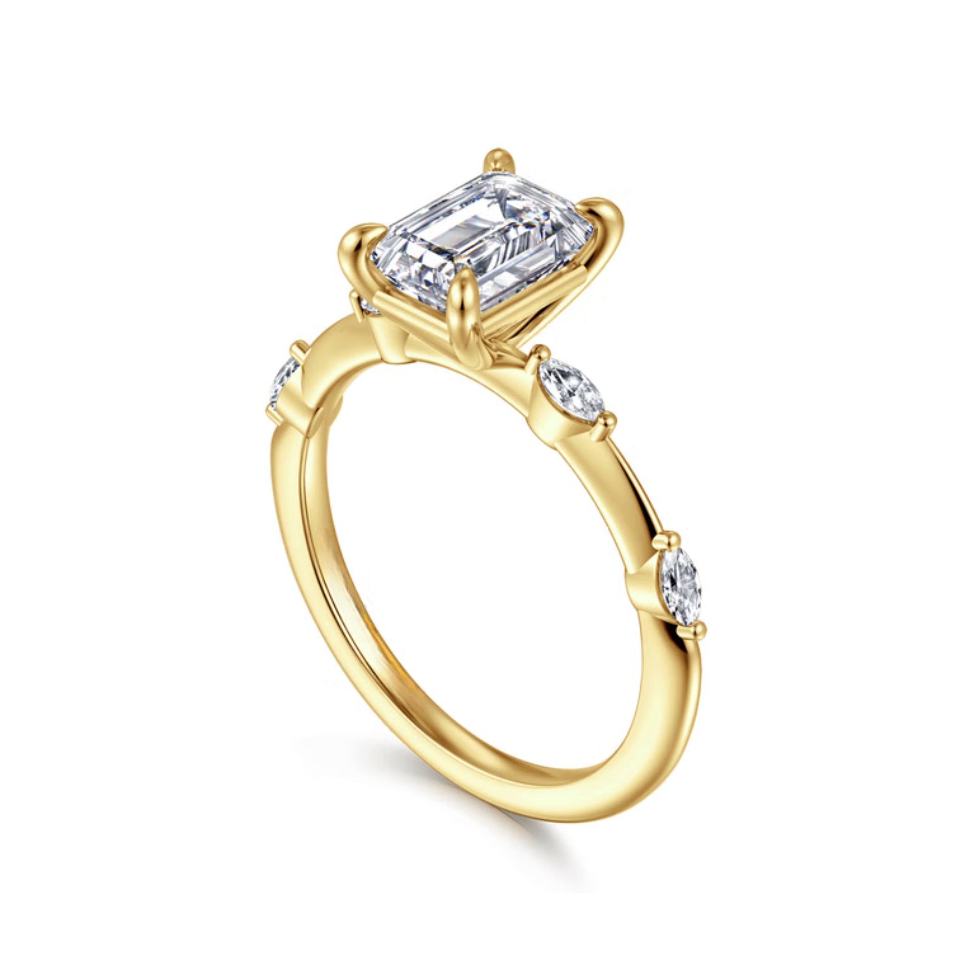 emerald cut diamond ring, solitaire rings, halo rings, gold rings, emerald cut engagement ring, gold rings for women, 14k gold rings, white gold rings, lab grown diamond rings, diamond rings for women, diamond rings, valentines gift for her, birthday gift for her, moissanite rings, 925 silver rings