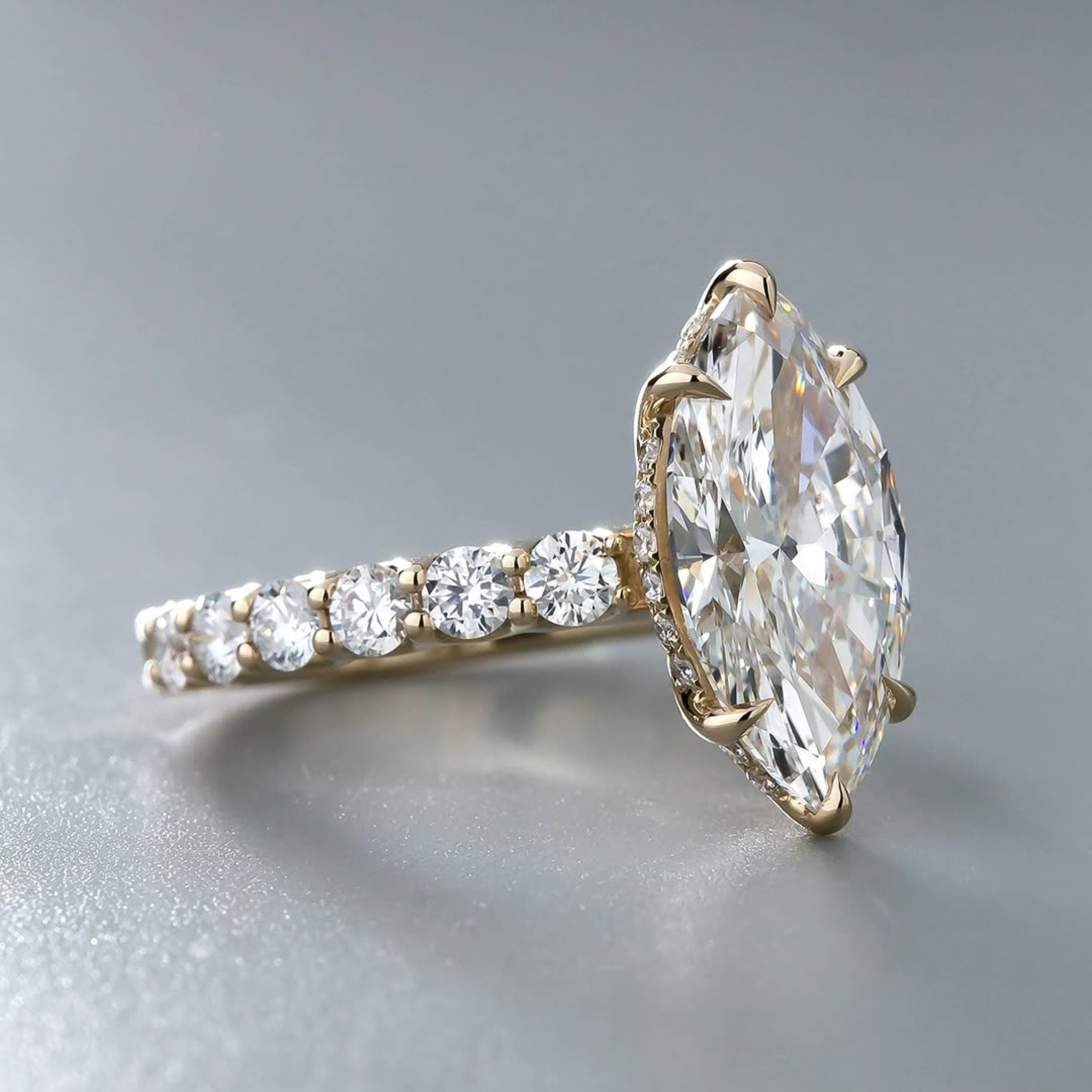 solitaire rings, halo rings, gold rings, marquise cut engagement ring, gold rings for women, 14k gold rings, white gold rings, lab grown diamond rings, diamond rings for women, diamond rings, valentines gift for her, birthday gift for her, moissanite rings