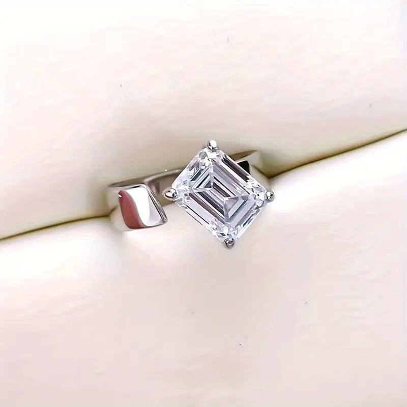 emerald cut diamond ring, solitaire rings, halo rings, gold rings, emerald cut engagement ring, gold rings for women, 14k gold rings, white gold rings, lab grown diamond rings, diamond rings for women, diamond rings, valentines gift for her, birthday gift for her, moissanite rings, 925 silver rings