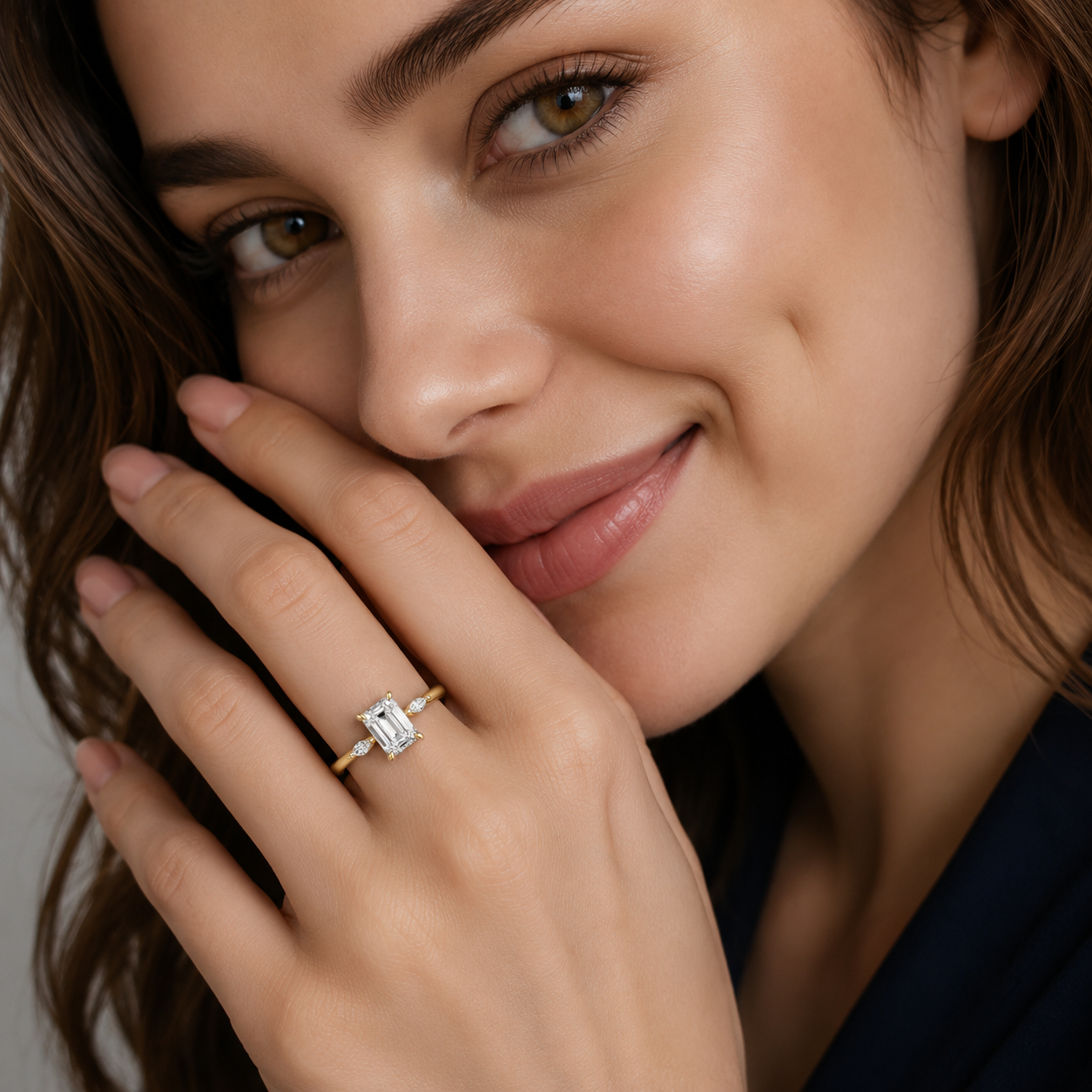 emerald cut diamond ring, solitaire rings, halo rings, gold rings, emerald cut engagement ring, gold rings for women, 14k gold rings, white gold rings, lab grown diamond rings, diamond rings for women, diamond rings, valentines gift for her, birthday gift for her, moissanite rings, 925 silver rings