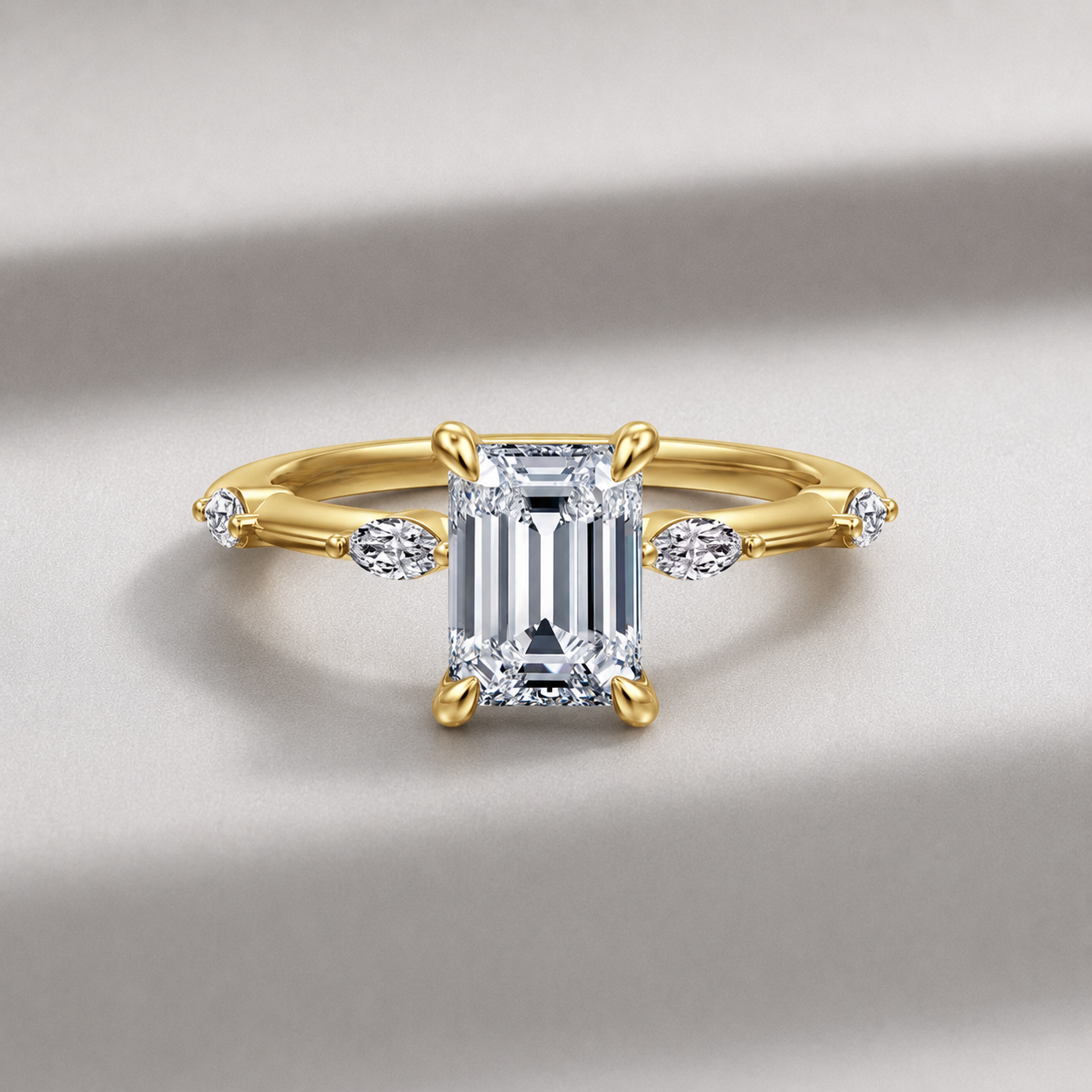 emerald cut diamond ring, solitaire rings, halo rings, gold rings, emerald cut engagement ring, gold rings for women, 14k gold rings, white gold rings, lab grown diamond rings, diamond rings for women, diamond rings, valentines gift for her, birthday gift for her, moissanite rings, 925 silver rings