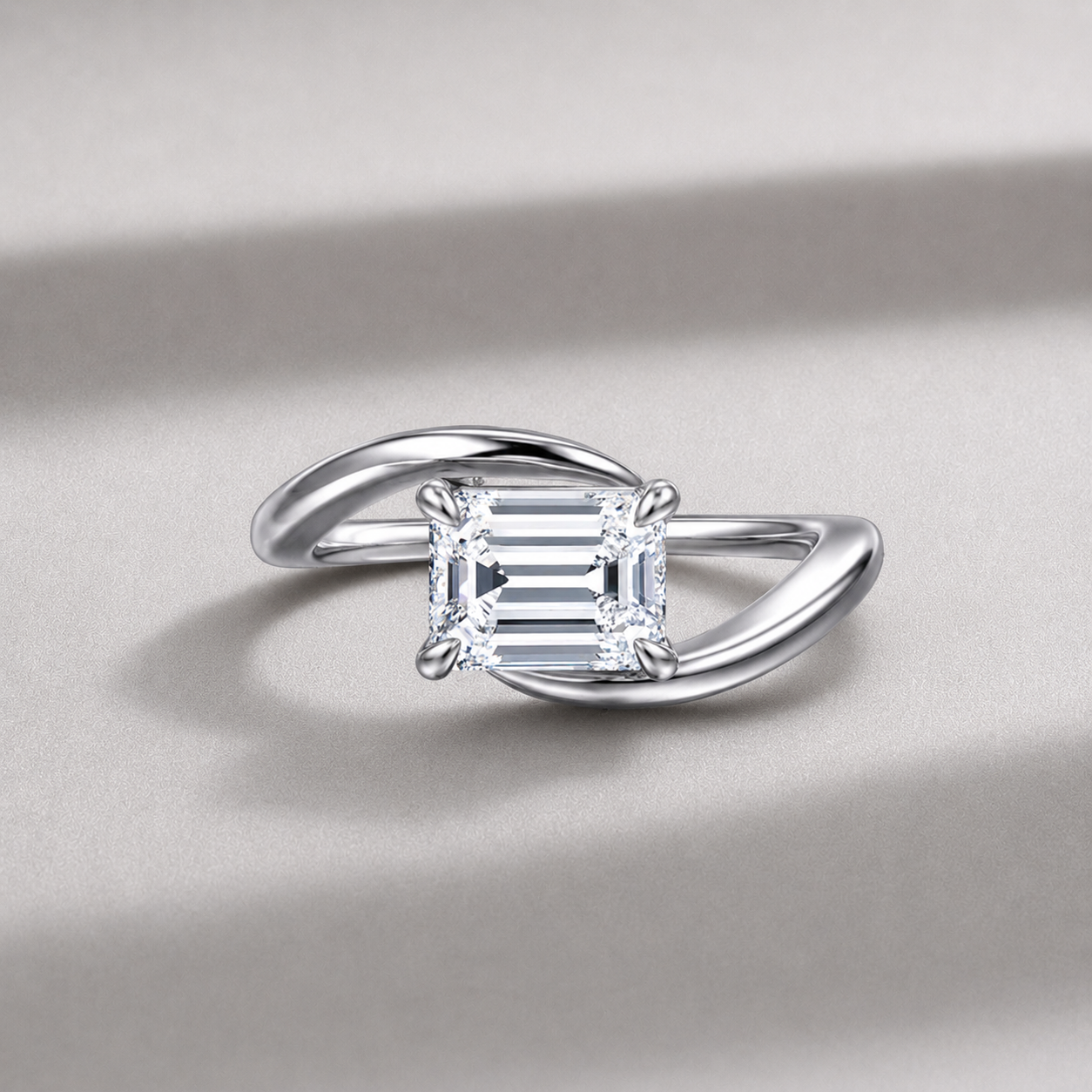 emerald cut diamond ring, solitaire rings, halo rings, gold rings, emerald cut engagement ring, gold rings for women, 14k gold rings, white gold rings, lab grown diamond rings, diamond rings for women, diamond rings, valentines gift for her, birthday gift for her, moissanite rings, 925 silver rings