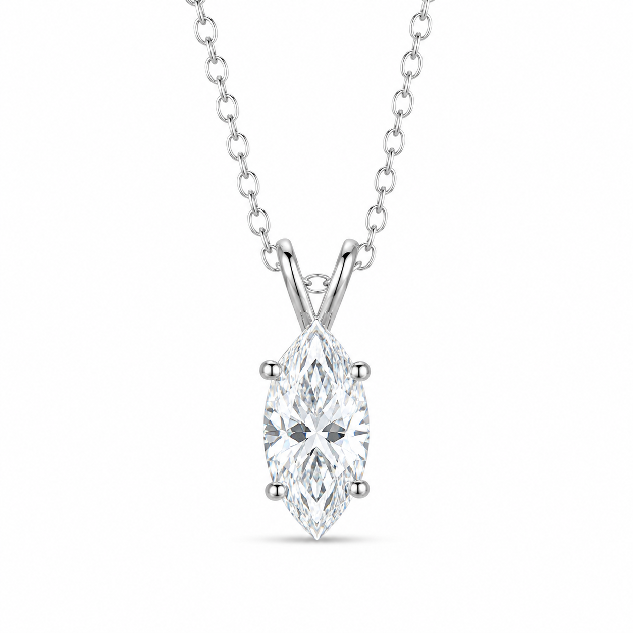 marquise cut moissanite pendant, solitaire pendant necklace, gold pendant necklace, silver pendant necklace, diamond pendant, custom moissanite pendant, gold necklace, gold necklace women, white gold necklace, 14k gold necklace, valentines gift for her, birthday gift for her, 925 silver necklace