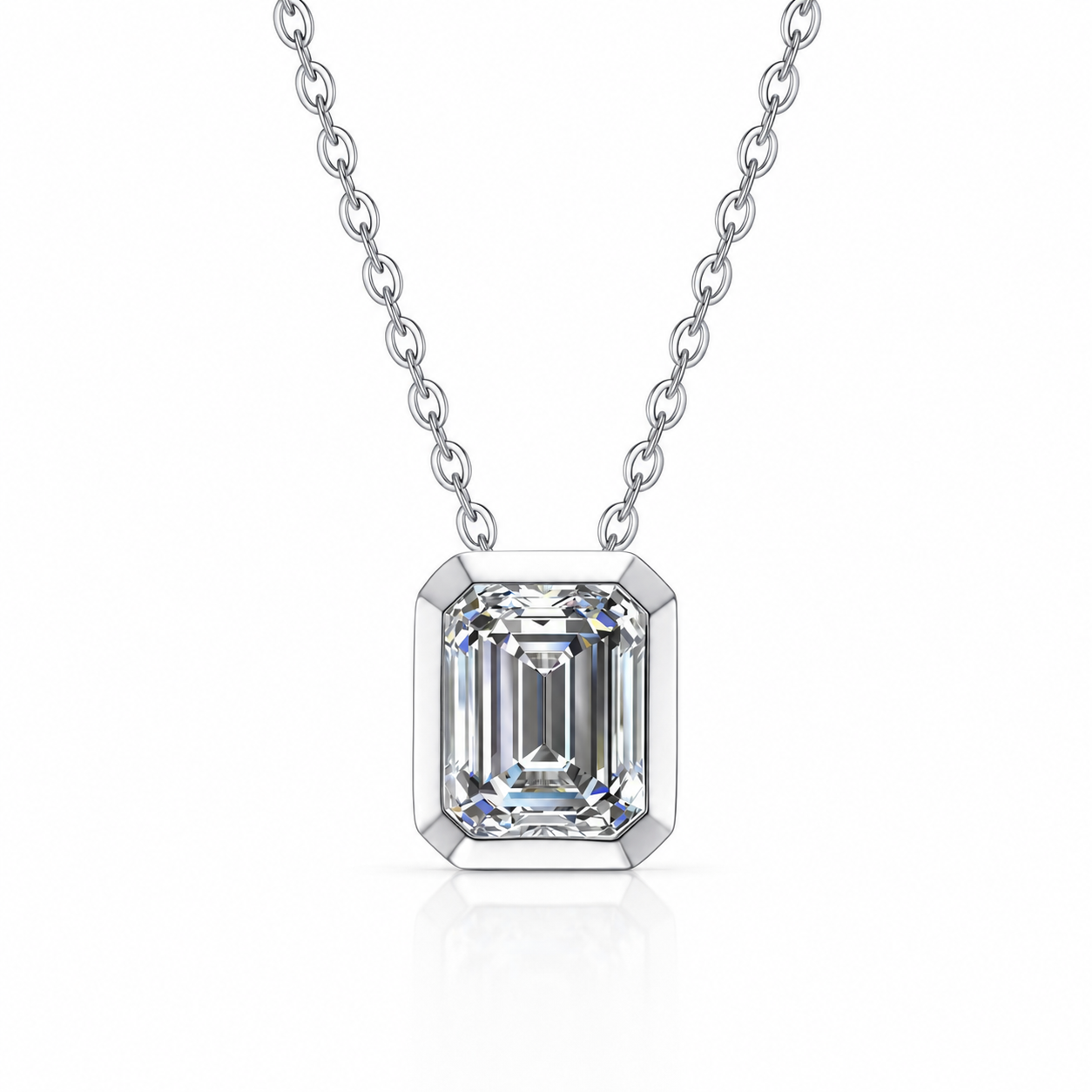 moissanite pendant, solitaire pendant necklace, gold pendant necklace, silver pendant necklace, diamond pendant, custom moissanite pendant, gold necklace, gold necklace women, white gold necklace, 14k gold necklace, valentines gift for her, birthday gift for her
