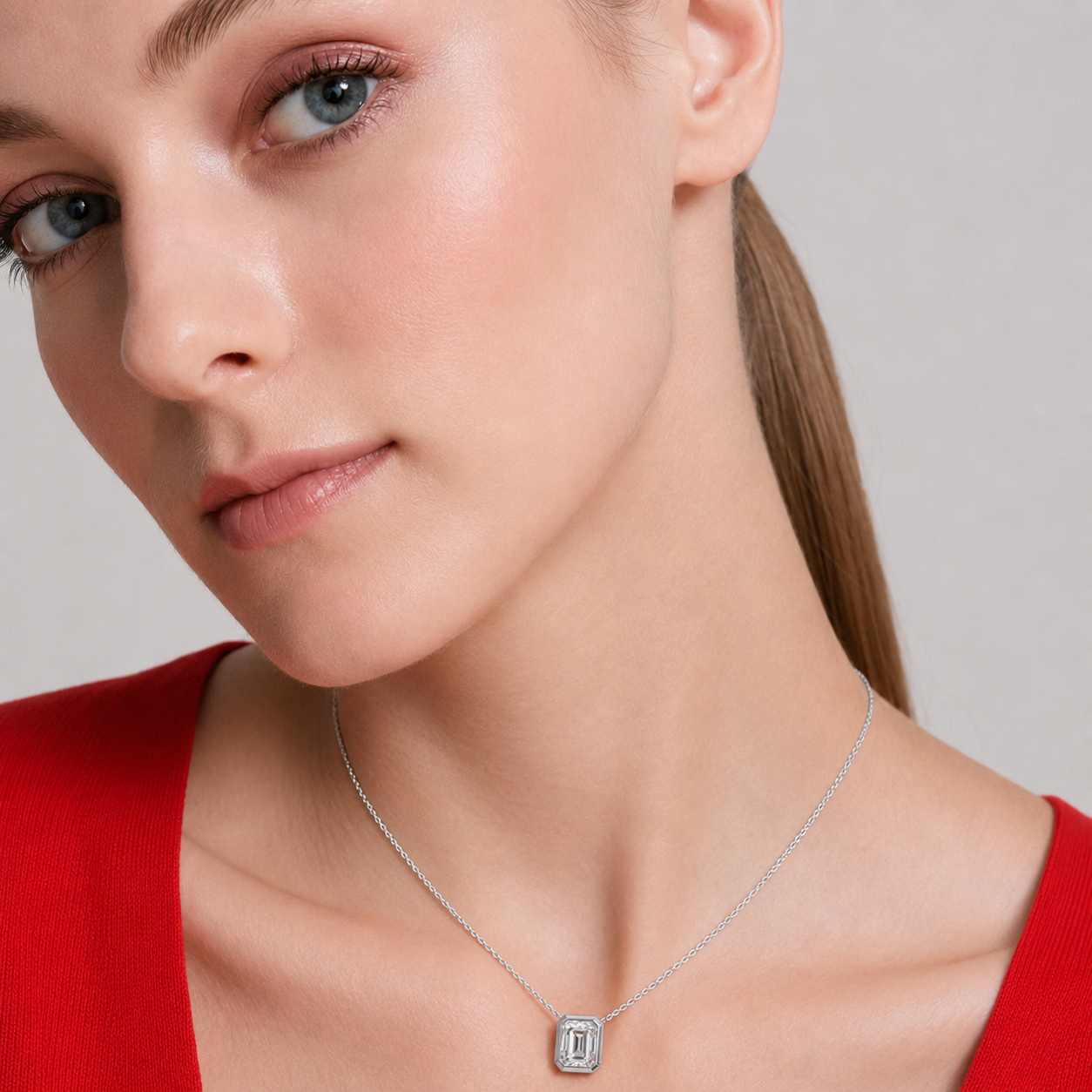 moissanite pendant, solitaire pendant necklace, gold pendant necklace, silver pendant necklace, diamond pendant, custom moissanite pendant, gold necklace, gold necklace women, white gold necklace, 14k gold necklace, valentines gift for her, birthday gift for her