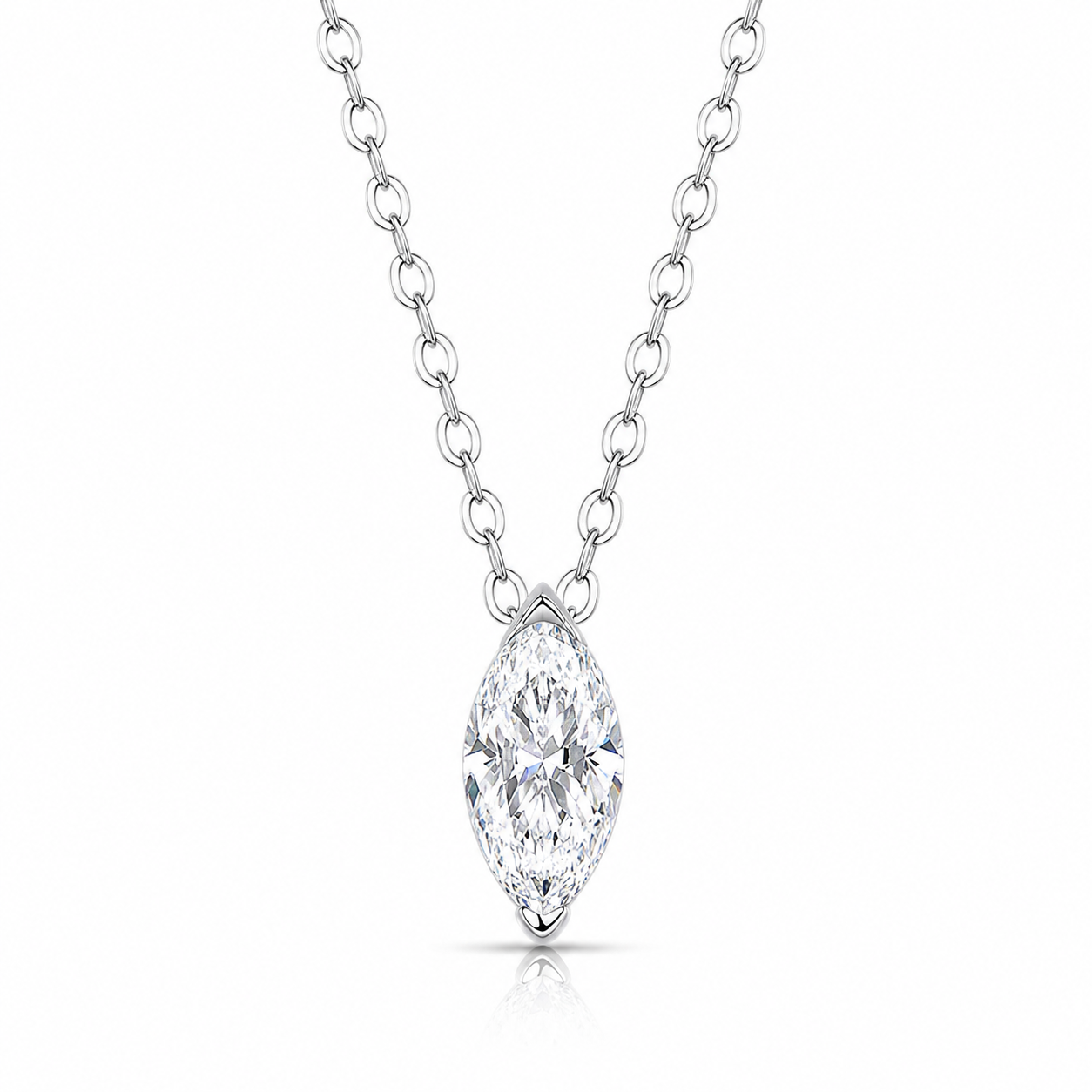 marquise cut moissanite pendant, pendant necklace, gold pendant necklace, silver pendant necklace, diamond pendant, custom moissanite pendant, gold necklace, gold necklace women, white gold necklace, 14k gold necklace, valentines gift for her, birthday gift for her, 925 silver necklace