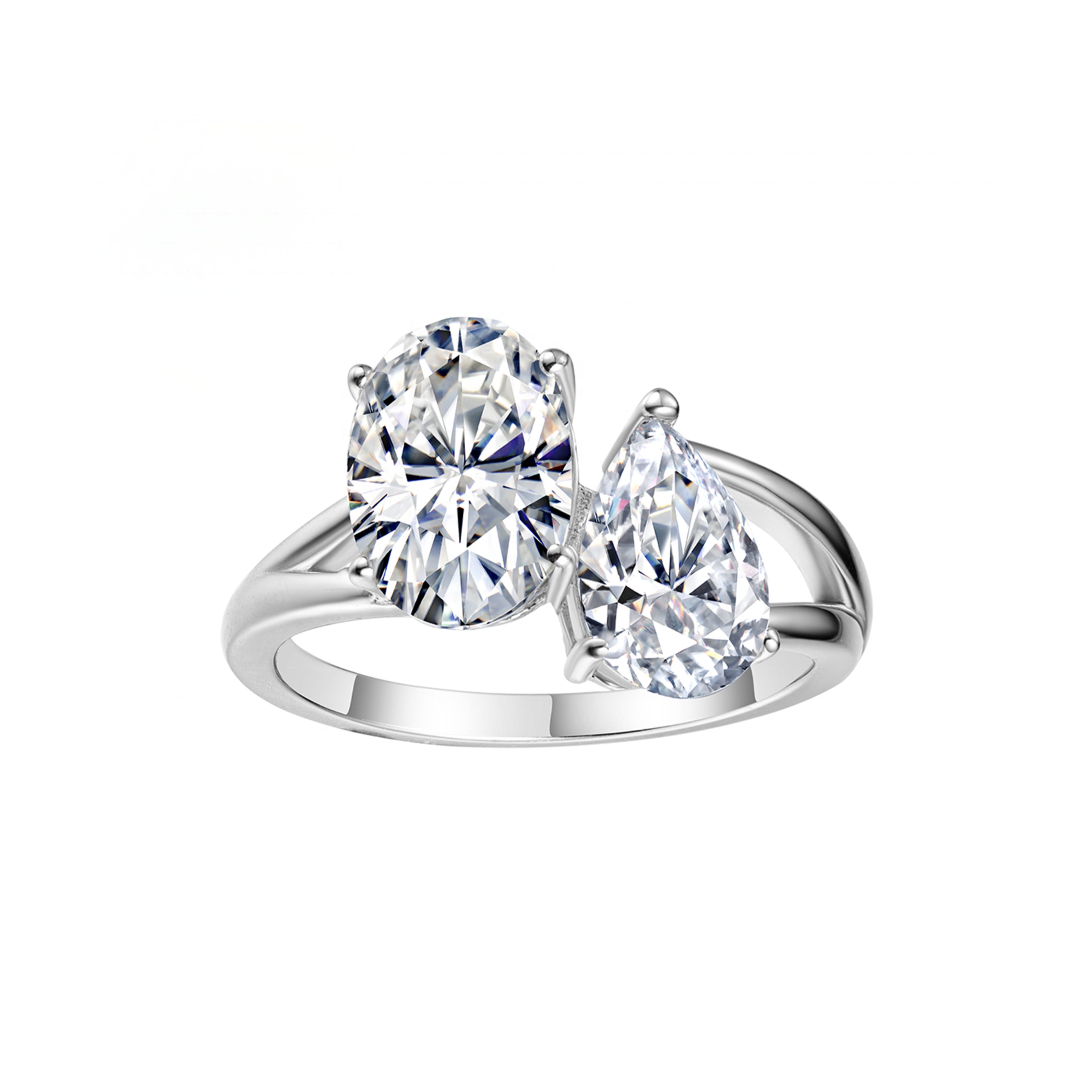 toi et moi ring, two stone ring, engagement rings, engagement rings for women, moissanite engagement rings, gold rings for women, 14k gold rings, white gold rings, lab grown diamond rings, diamond rings for women, diamond rings, valentines gift for her, birthday gift for her, moissanite rings, 925 silver rings, oval cut diamond ring, pear diamond ring