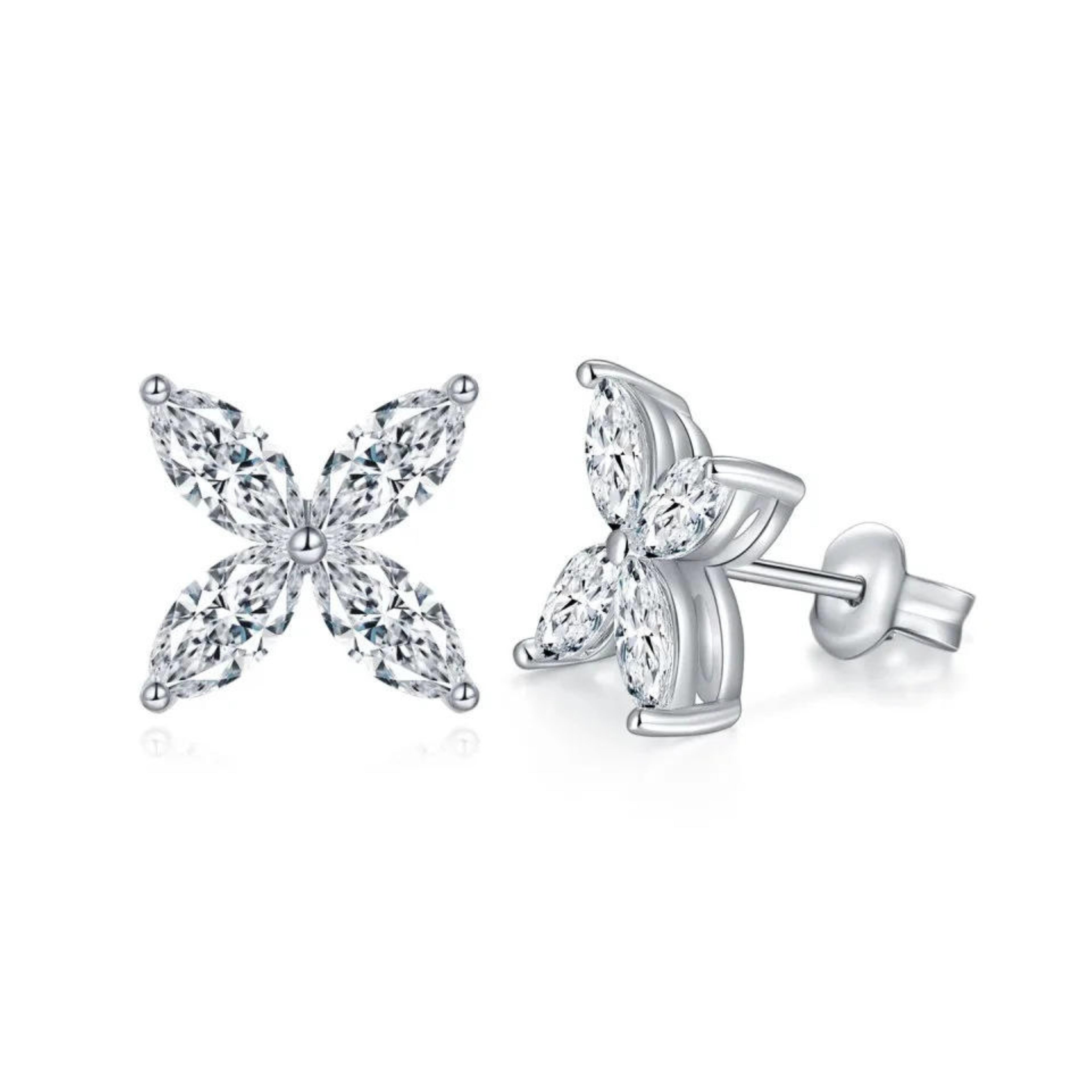 studs, diamond earrings, gold earrings, earrings for women, stud earrings, diamond stud earrings, van cleef earrings, dior earrings, moissanite earrings, silver earrings, sterling silver earrings, silver earrings for women, gift for her, valentines gift for her, birthday gift for her, solitaire studs, 14k gold stud earrings