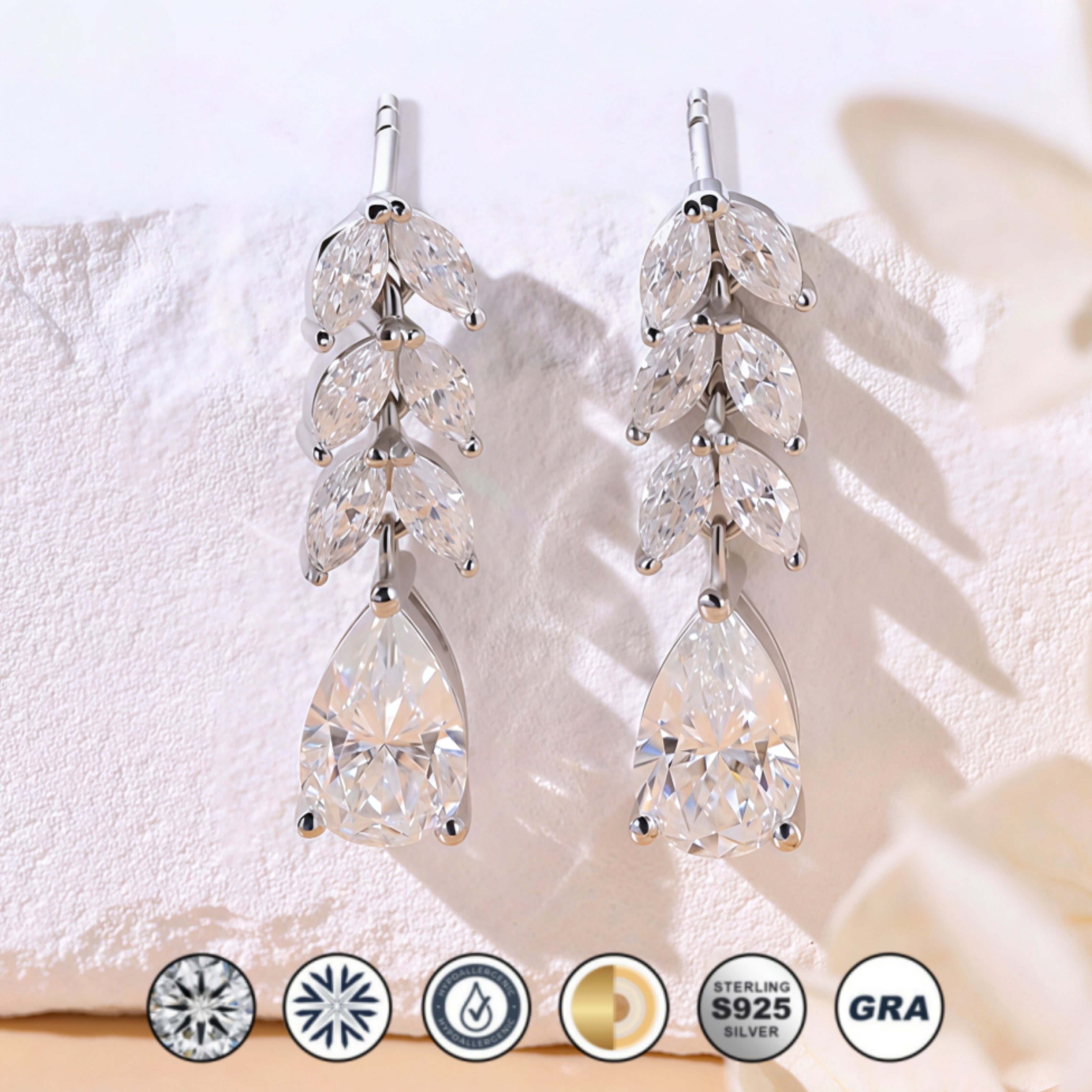 dangle earrings, gold dangle earrings, silver dangle earrings, drop earrings, diamond drop earrings, gold drop earrings, silver drop earrings, diamond earrings, diamond earrings for women, lab grown diamond earrings, real diamond earrings, lab created diamond earrings, valentines gift for her, birthday gift for her