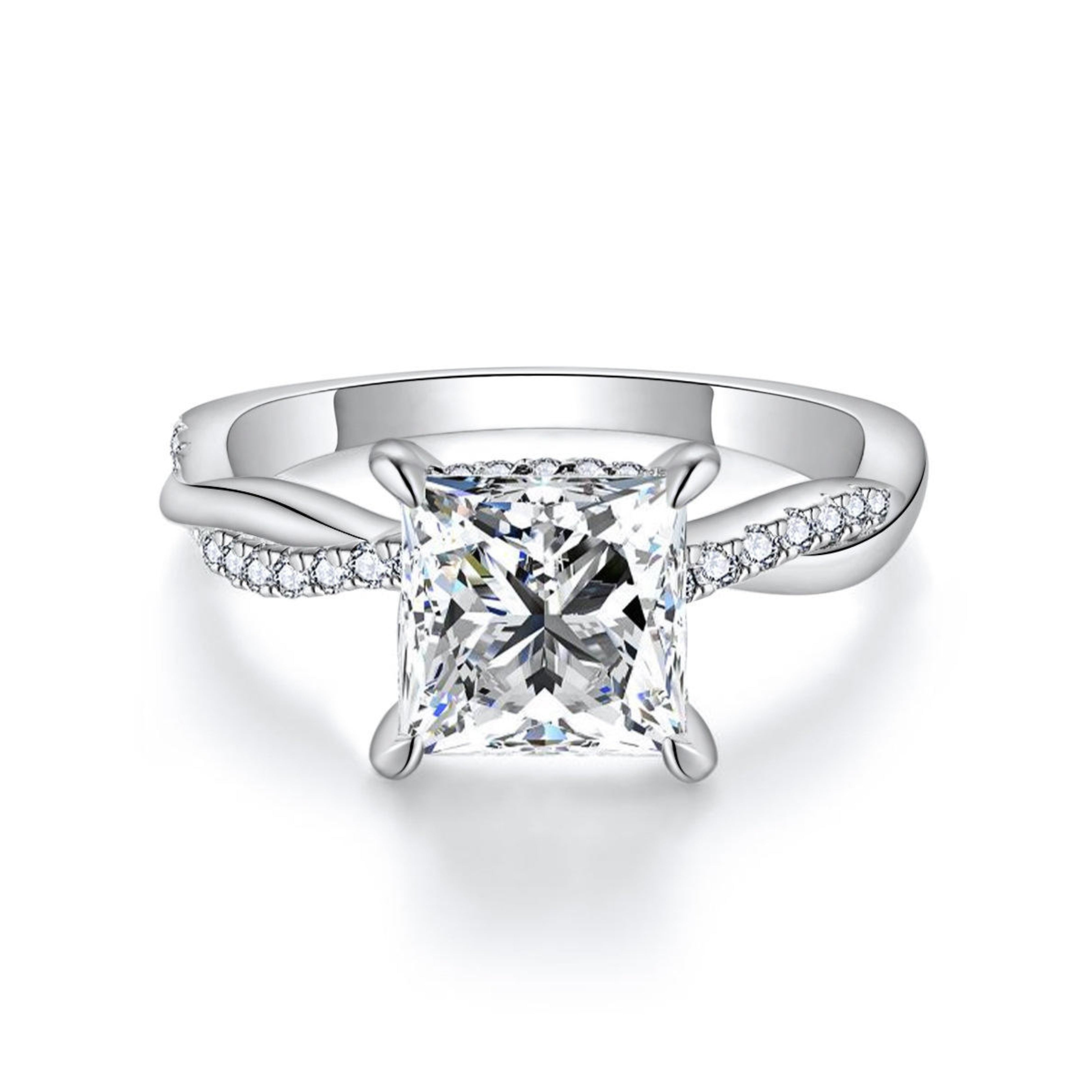 princess cut diamond ring, solitaire rings, halo rings, gold rings, princess cut engagement ring, gold rings for women, 14k gold rings, white gold rings, lab grown diamond rings, diamond rings for women, diamond rings, valentines gift for her, birthday gift for her, moissanite rings, 925 silver rings