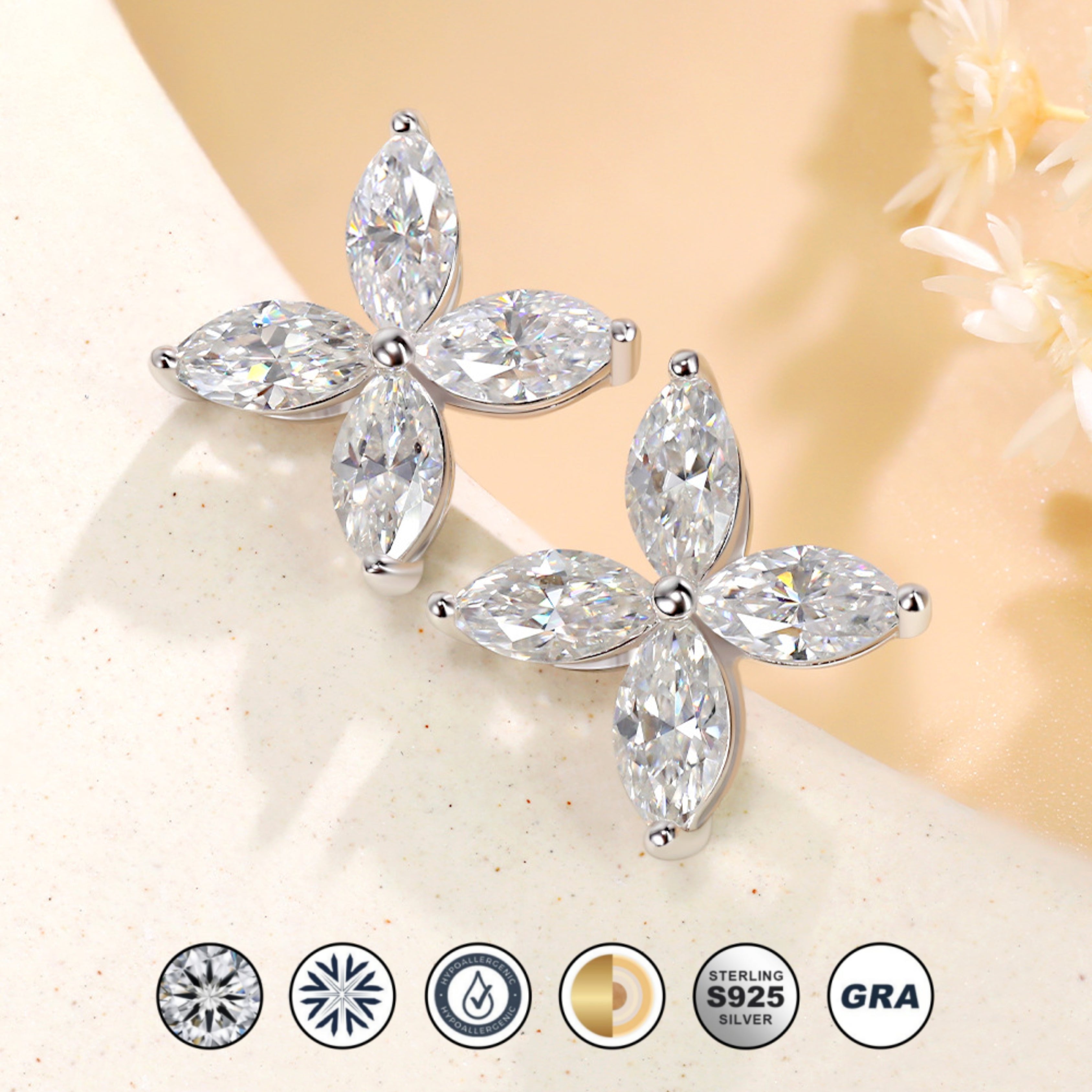 studs, diamond earrings, gold earrings, earrings for women, stud earrings, diamond stud earrings, van cleef earrings, dior earrings, moissanite earrings, silver earrings, sterling silver earrings, silver earrings for women, gift for her, valentines gift for her, birthday gift for her, solitaire studs, 14k gold stud earrings