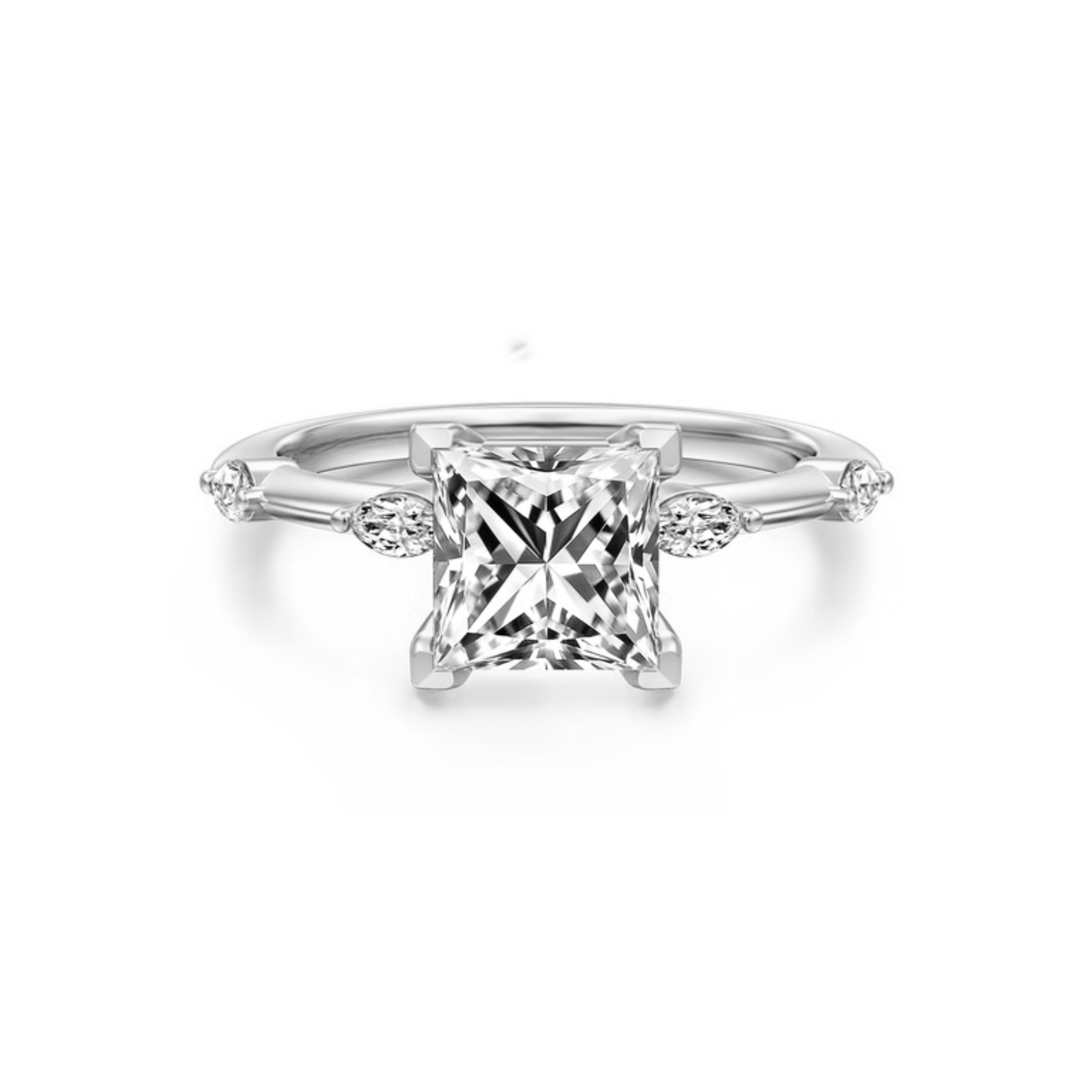 princess cut diamond ring, solitaire rings, halo rings, gold rings, princess cut engagement ring, gold rings for women, 14k gold rings, white gold rings, lab grown diamond rings, diamond rings for women, diamond rings, valentines gift for her, birthday gift for her, moissanite rings, 925 silver rings