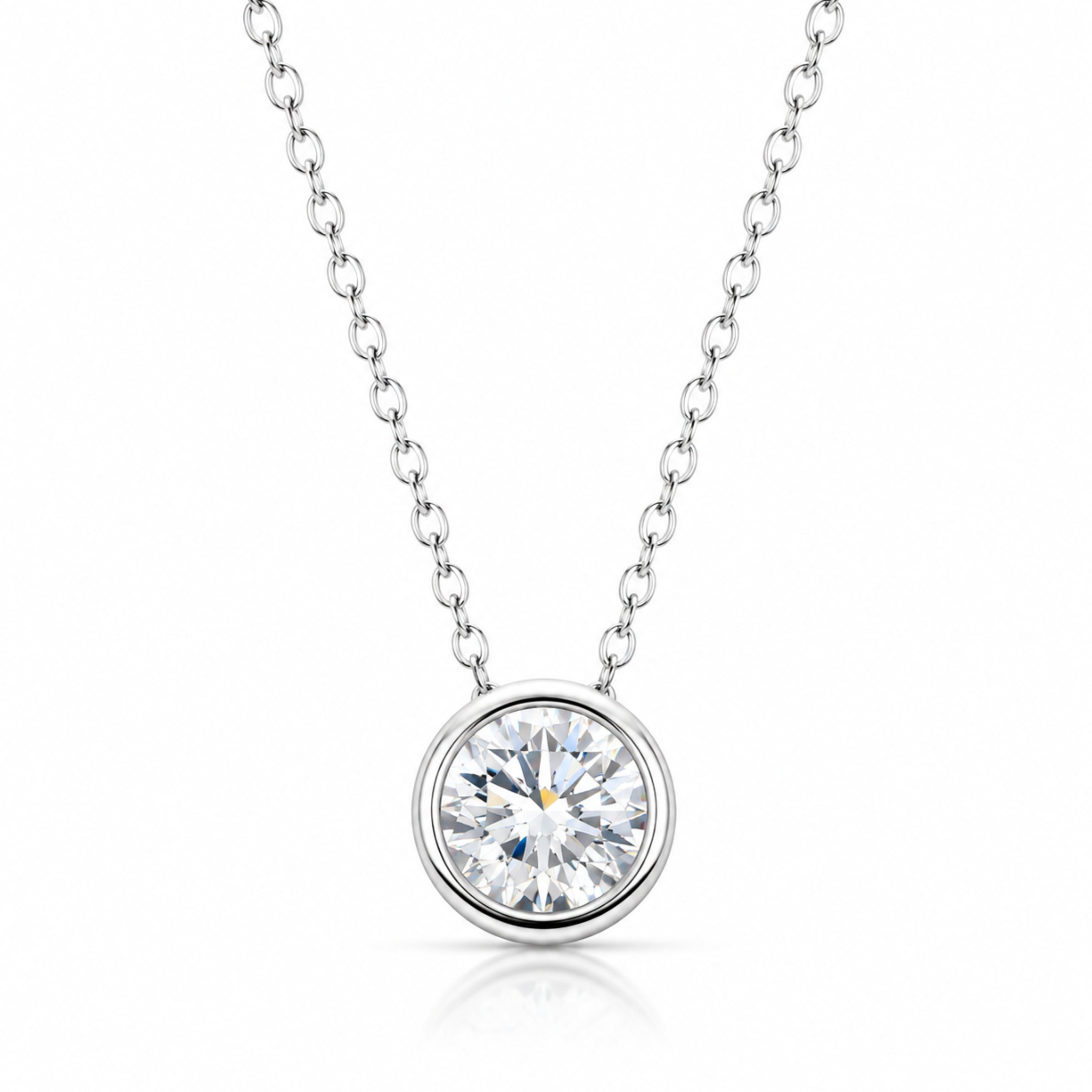 moissanite pendant, pendant necklace, gold pendant necklace, silver pendant necklace, diamond pendant, custom moissanite pendant, gold necklace, gold necklace women, white gold necklace, 14k gold necklace, valentines gift for her, birthday gift for her