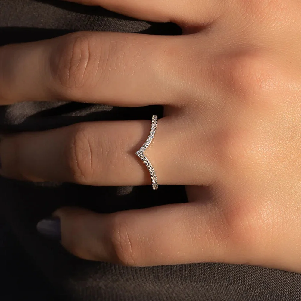 chevron ring, v shaped band, v shaped ring for her, chevron band, round cut diamond ring, round cut engagement ring, gold rings, eternity ring, engagement rings, engagement rings for women, moissanite engagement rings, gold rings for women, 14k gold rings, white gold rings, lab grown diamond rings, diamond rings for women, diamond rings, valentines gift for her, birthday gift for her, moissanite rings, 925 silver rings