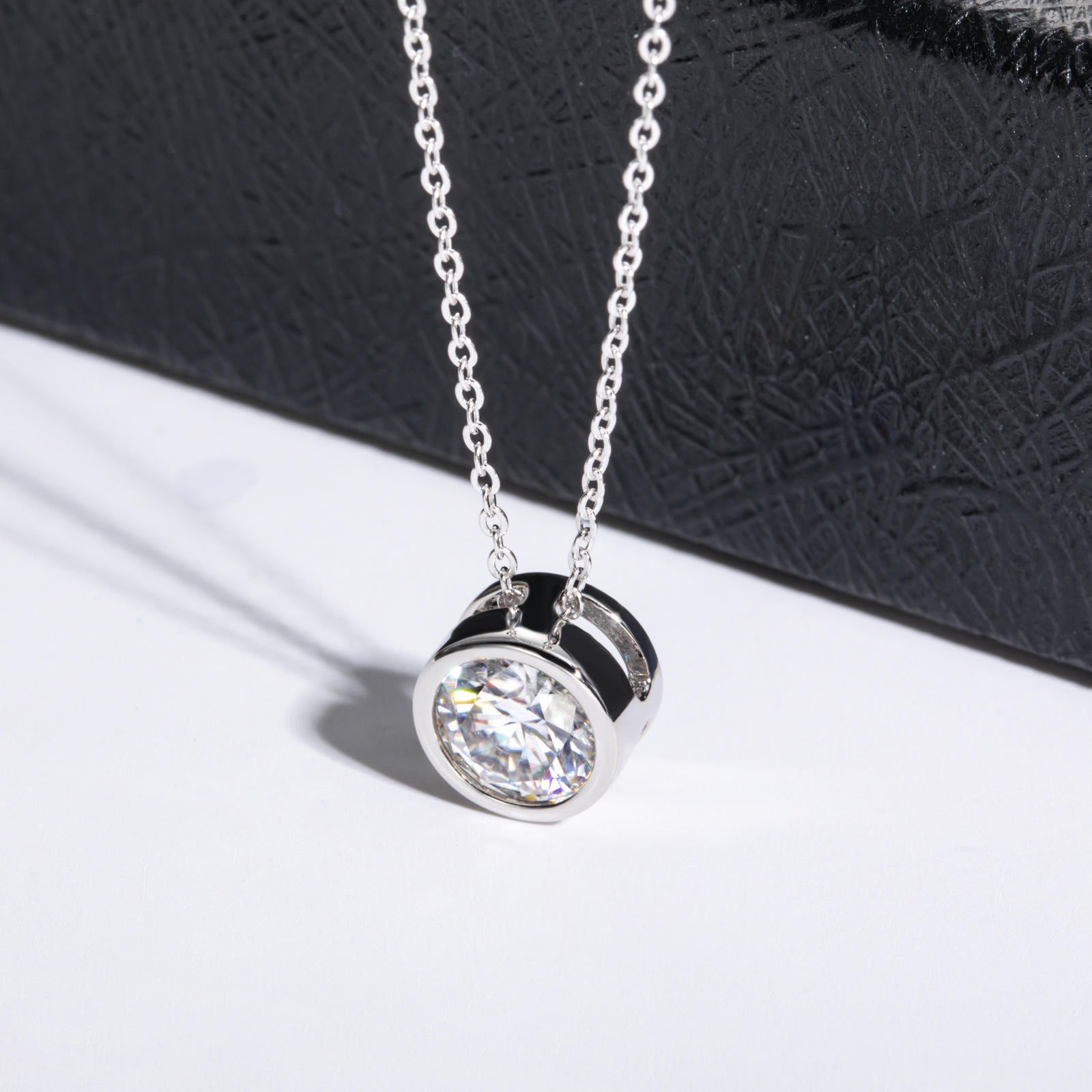 moissanite pendant, pendant necklace, gold pendant necklace, silver pendant necklace, diamond pendant, custom moissanite pendant, gold necklace, gold necklace women, white gold necklace, 14k gold necklace, valentines gift for her, birthday gift for her