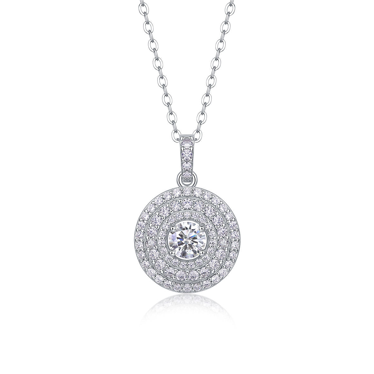 round cut moissanite pendant, solitaire pendant necklace, gold pendant necklace, silver pendant necklace, diamond pendant, custom moissanite pendant, gold necklace, gold necklace women, white gold necklace, 14k gold necklace, valentines gift for her, birthday gift for her, 925 silver necklace