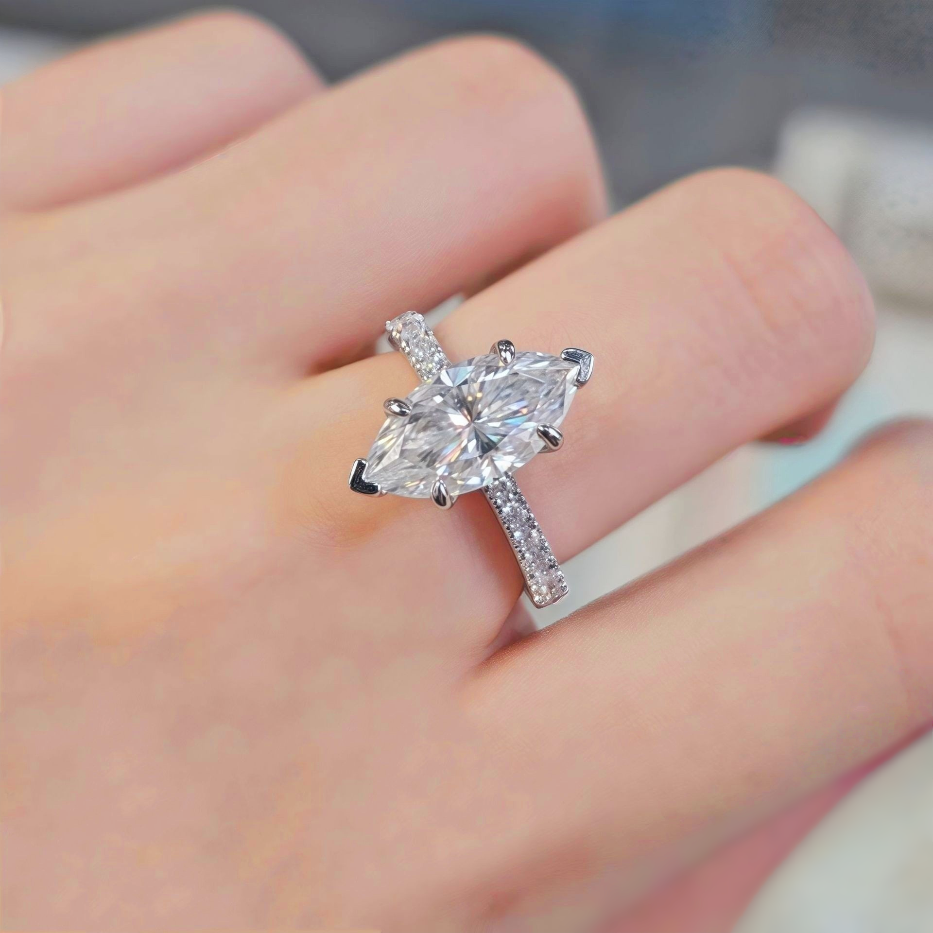 marquise cut diamond ring, solitaire rings, halo rings, gold rings, marquise cut engagement ring, gold rings for women, 14k gold rings, white gold rings, lab grown diamond rings, diamond rings for women, diamond rings, valentines gift for her, birthday gift for her, moissanite rings, 925 silver rings