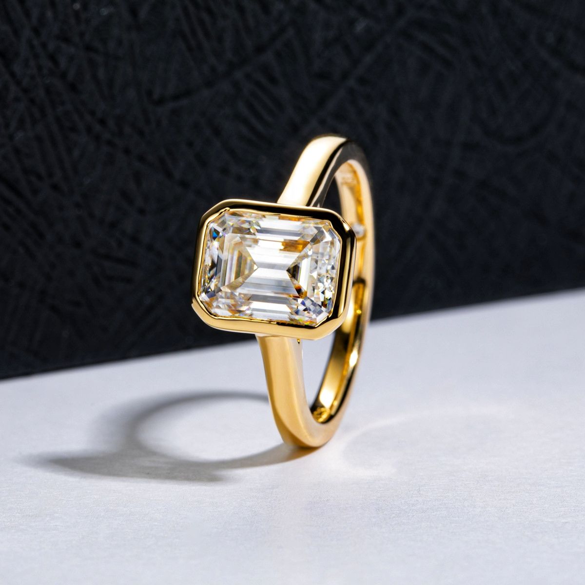 emerald cut diamond ring, solitaire rings, halo rings, gold rings, emerald cut engagement ring, gold rings for women, 14k gold rings, white gold rings, lab grown diamond rings, diamond rings for women, diamond rings, valentines gift for her, birthday gift for her, moissanite rings, 925 silver rings
