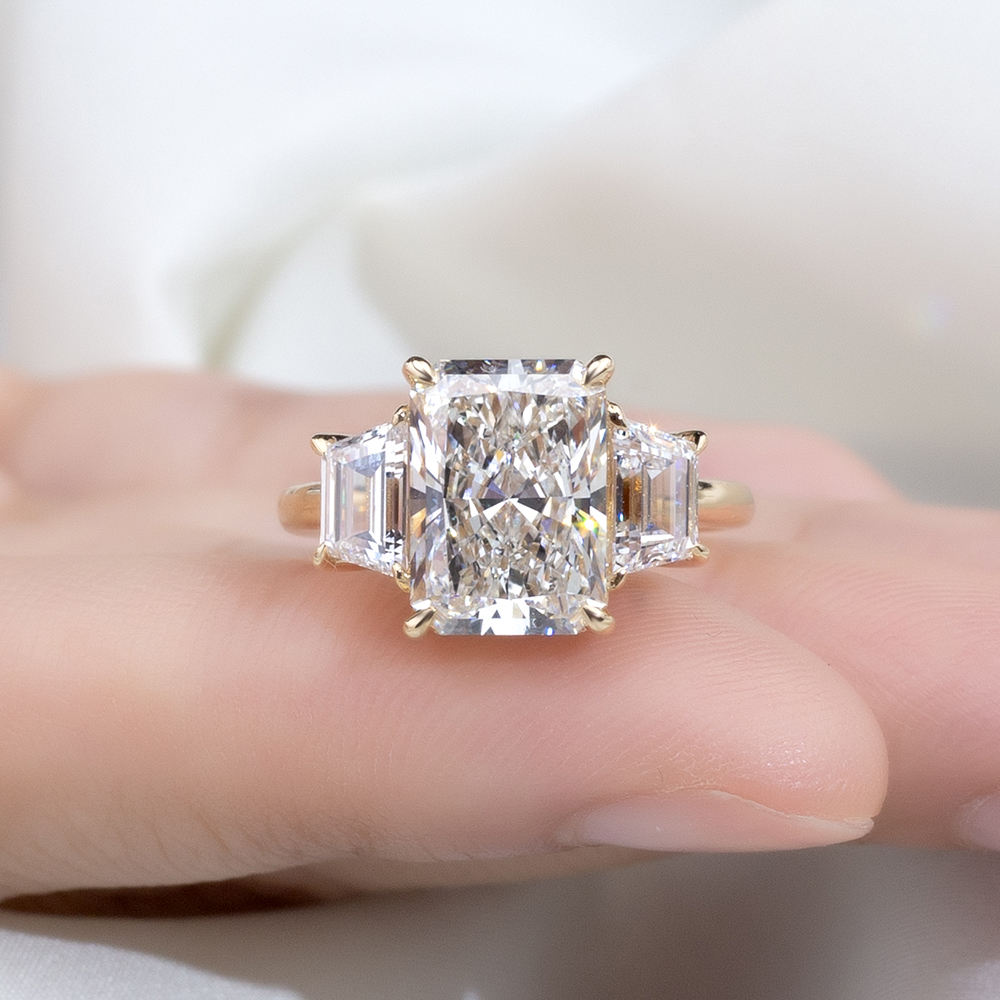 three stone ring, radiant diamond ring, silver rings, taylor swift engagement ring, ariana grande engagement ring, lab grown diamond rings, gold rings, gold rings for women, 14k gold rings for women, white gold rings, solid gold rings, valentines gift for her, birthday gift for her