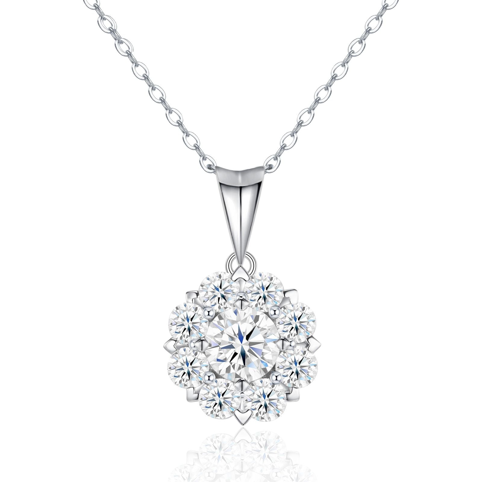 moissanite pendant, pendant necklace, gold pendant necklace, silver pendant necklace, diamond pendant, custom moissanite pendant, gold necklace, gold necklace women, white gold necklace, 14k gold necklace, valentines gift for her, birthday gift for her