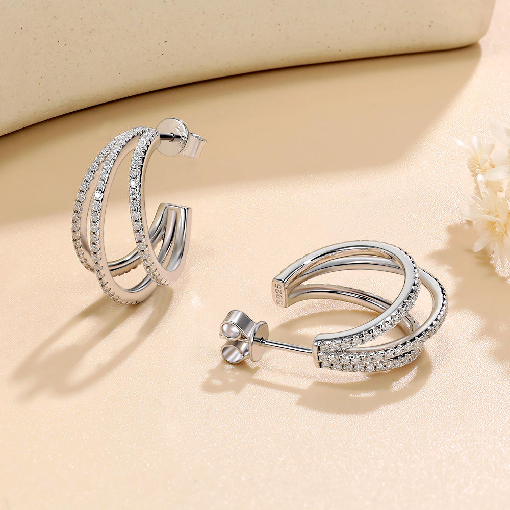 hoop earrings, silver hoop earrings, diamond hoop earrings, huggie hoop earrings, earrings, huggie earrings, diamond earrings, gold earrings, gold huggie earrings, drop earrings, lab grown diamond earrings, real diamond earrings, lab created diamond earrings, valentines gift for her, birthday gift for her