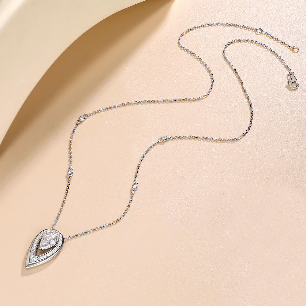 moissanite pendant, pendant necklace, gold pendant necklace, silver pendant necklace, diamond pendant, custom moissanite pendant, gold necklace, gold necklace women, white gold necklace, 14k gold necklace, valentines gift for her, birthday gift for her