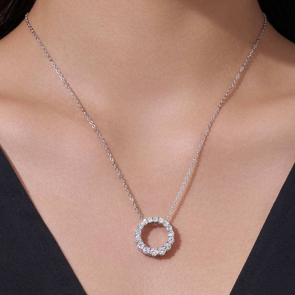 moissanite pendant, pendant necklace, gold pendant necklace, silver pendant necklace, diamond pendant, custom moissanite pendant, gold necklace, gold necklace women, white gold necklace, 14k gold necklace, valentines gift for her, birthday gift for her