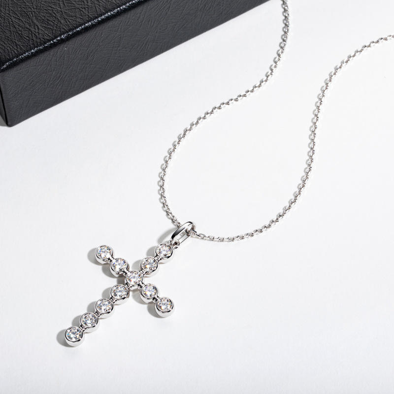 cross pendant, diamond cross pendant, cross pendant necklace, silver pendant necklace, diamond pendant, custom moissanite pendant, gold necklace, gold necklace women, white gold necklace, 14k gold necklace, valentines gift for her, birthday gift for her