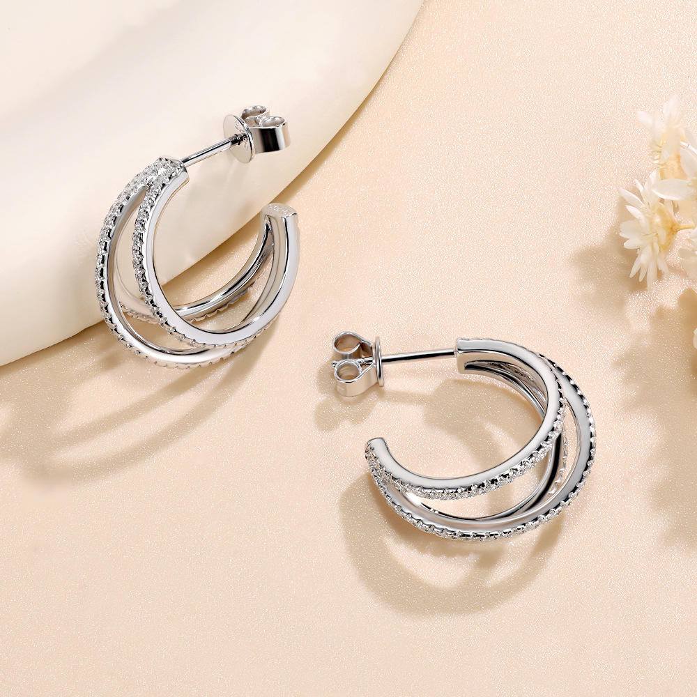 hoop earrings, silver hoop earrings, diamond hoop earrings, huggie hoop earrings, earrings, huggie earrings, diamond earrings, gold earrings, gold huggie earrings, drop earrings, lab grown diamond earrings, real diamond earrings, lab created diamond earrings, valentines gift for her, birthday gift for her