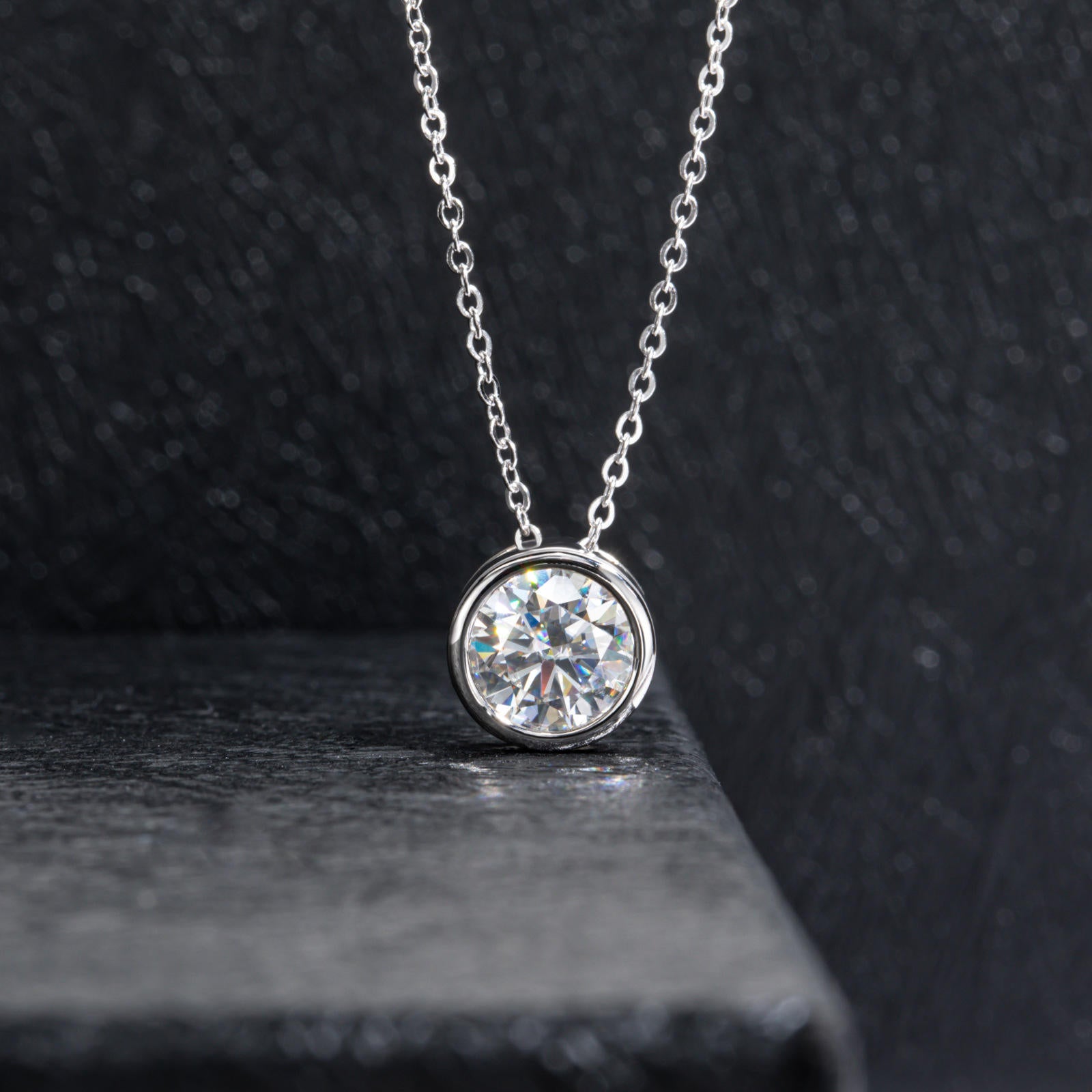 moissanite pendant, pendant necklace, gold pendant necklace, silver pendant necklace, diamond pendant, custom moissanite pendant, gold necklace, gold necklace women, white gold necklace, 14k gold necklace, valentines gift for her, birthday gift for her