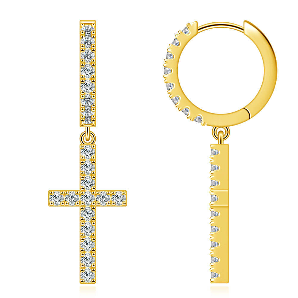 earrings, huggie earrings, cross earrings, diamond earrings, gold earrings, hoop earrings, gold huggie earrings, drop earrings, diamond drop earrings, gold drop earrings, silver drop earrings, lab grown diamond earrings, real diamond earrings, lab created diamond earrings, valentines gift for her, birthday gift for her