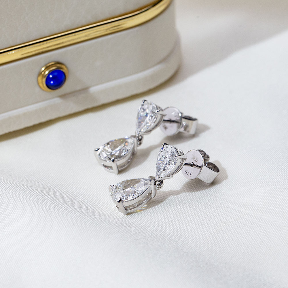 drop earrings, diamond drop earrings, gold drop earrings, silver drop earrings, diamond earrings, diamond earrings for women, lab grown diamond earrings, real diamond earrings, lab created diamond earrings, valentines gift for her, birthday gift for her