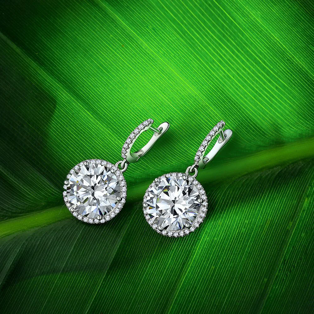 moissanite drop earrings, luxury earrings, dangle earrings, gold dangle earrings, silver dangle earrings, valentines gift for her, party wear earrings, stud earring, diamond stud earring