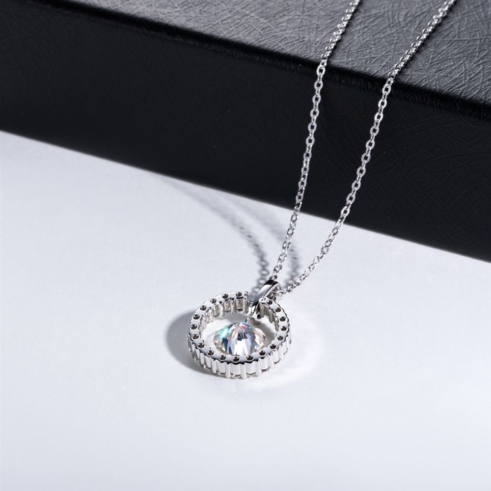 moissanite pendant, pendant necklace, gold pendant necklace, silver pendant necklace, diamond pendant, custom moissanite pendant, gold necklace, gold necklace women, white gold necklace, 14k gold necklace, valentines gift for her, birthday gift for her